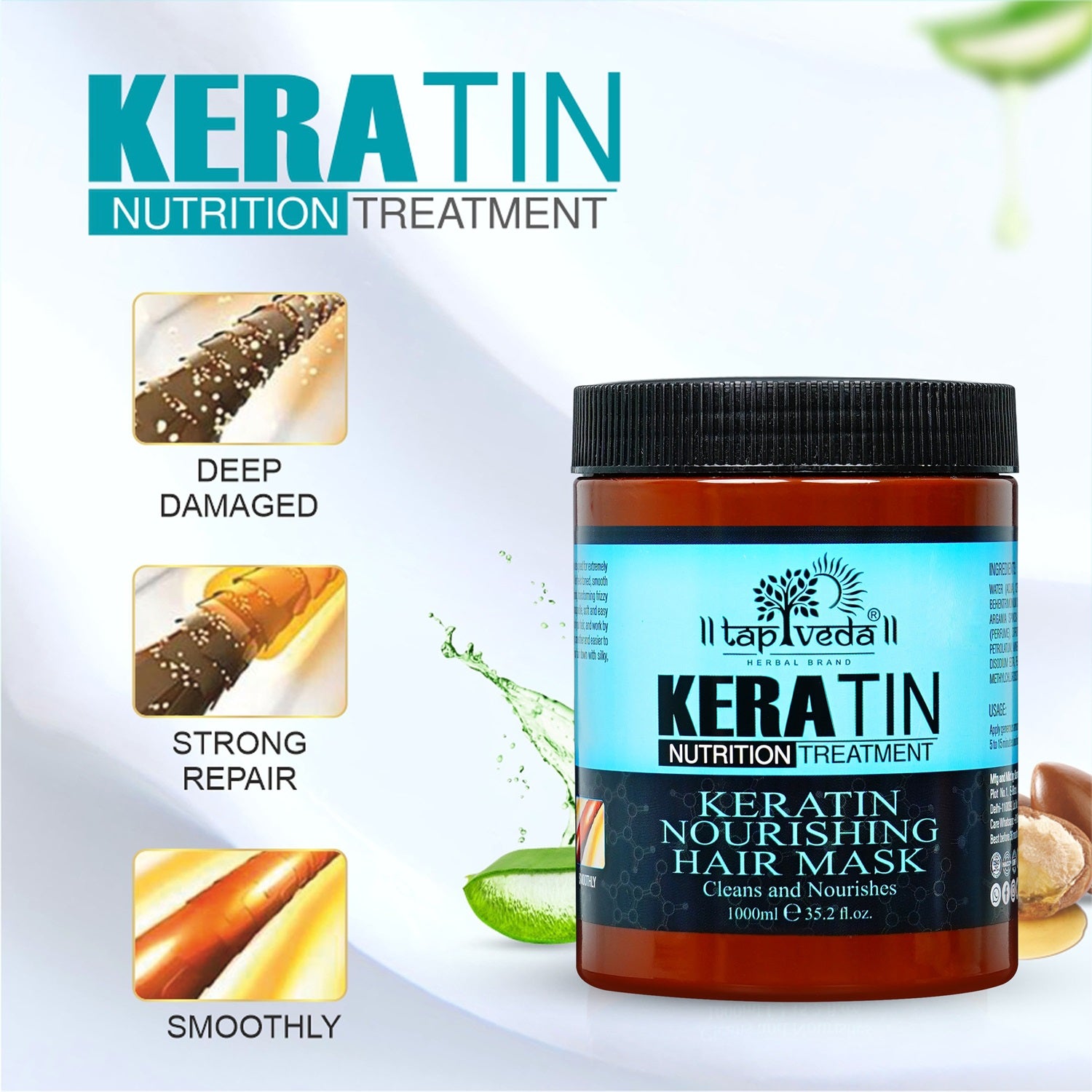 Tapveda Hair Spa Mask with keratin treatment for frizz control