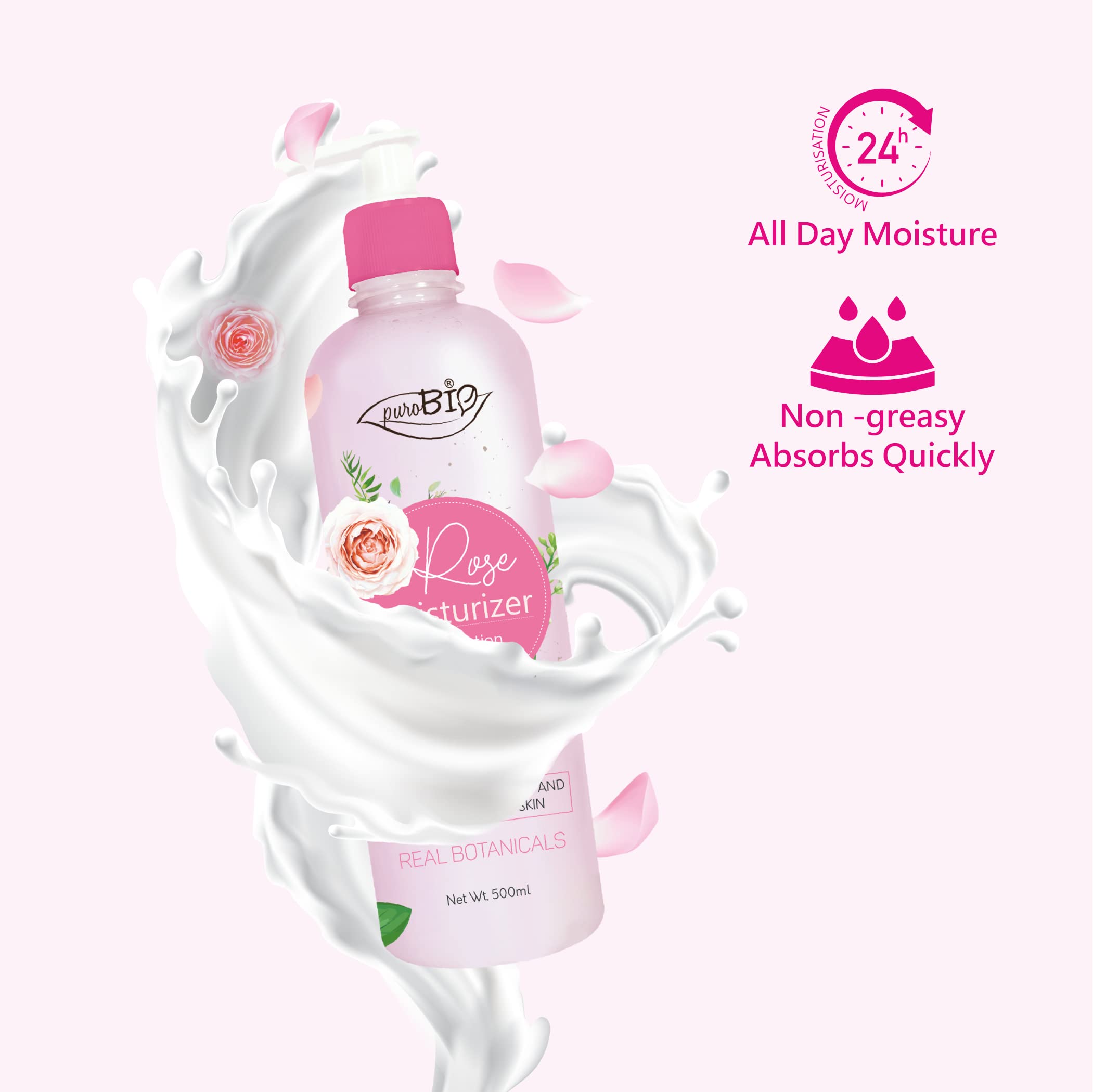 Purobio Honey Almond & Rose Body Lotion Combo (1000ml)– Deep Hydration, Nourish & Soften Your Skin