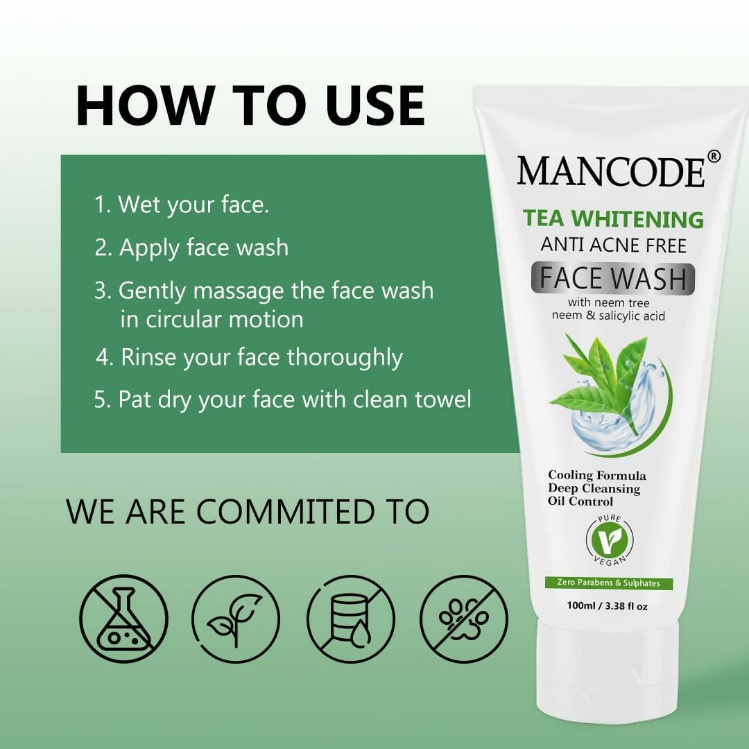 Natural tea face wash for glowing skin