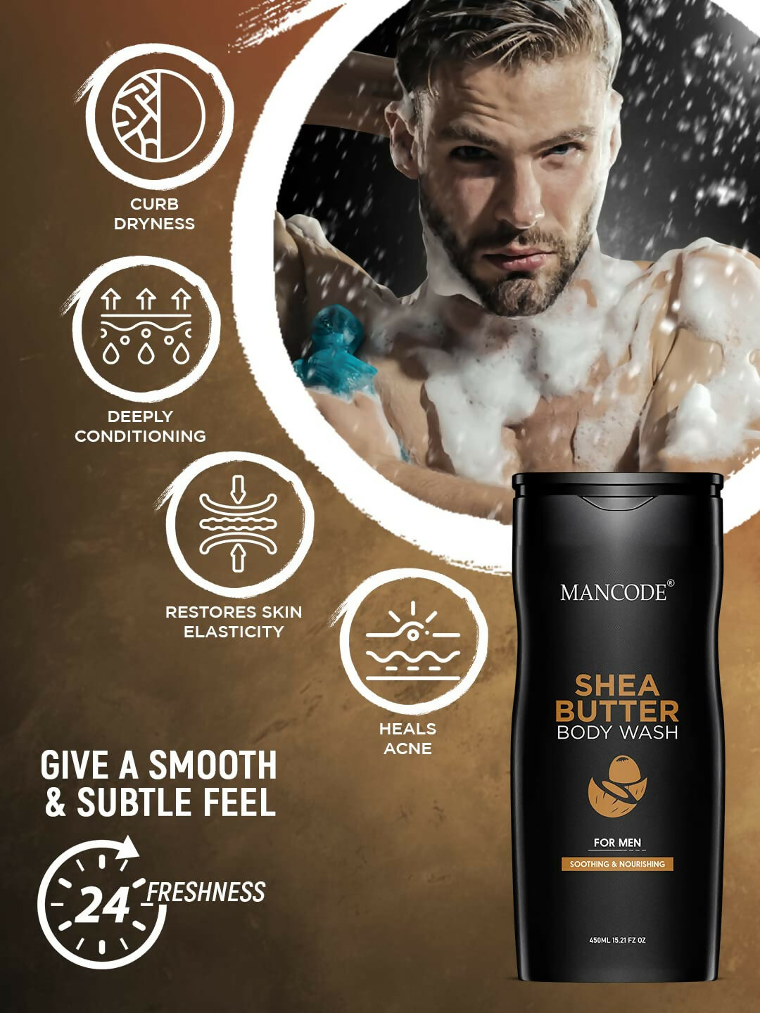 Moisturizing men’s body wash