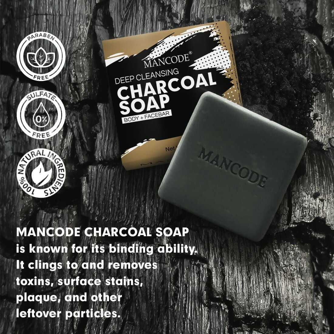 Sulfate-free charcoal soap
