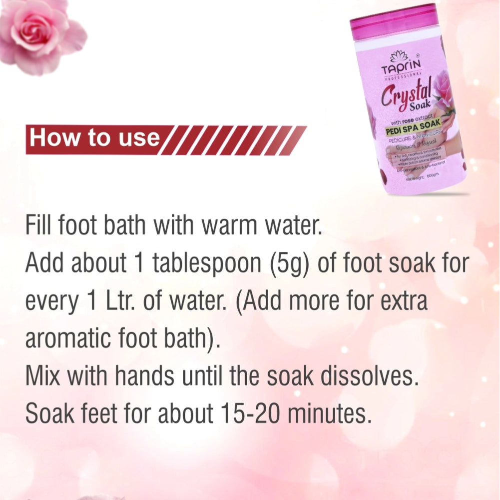 Crystal Pedi Spa Soak with Rose extract