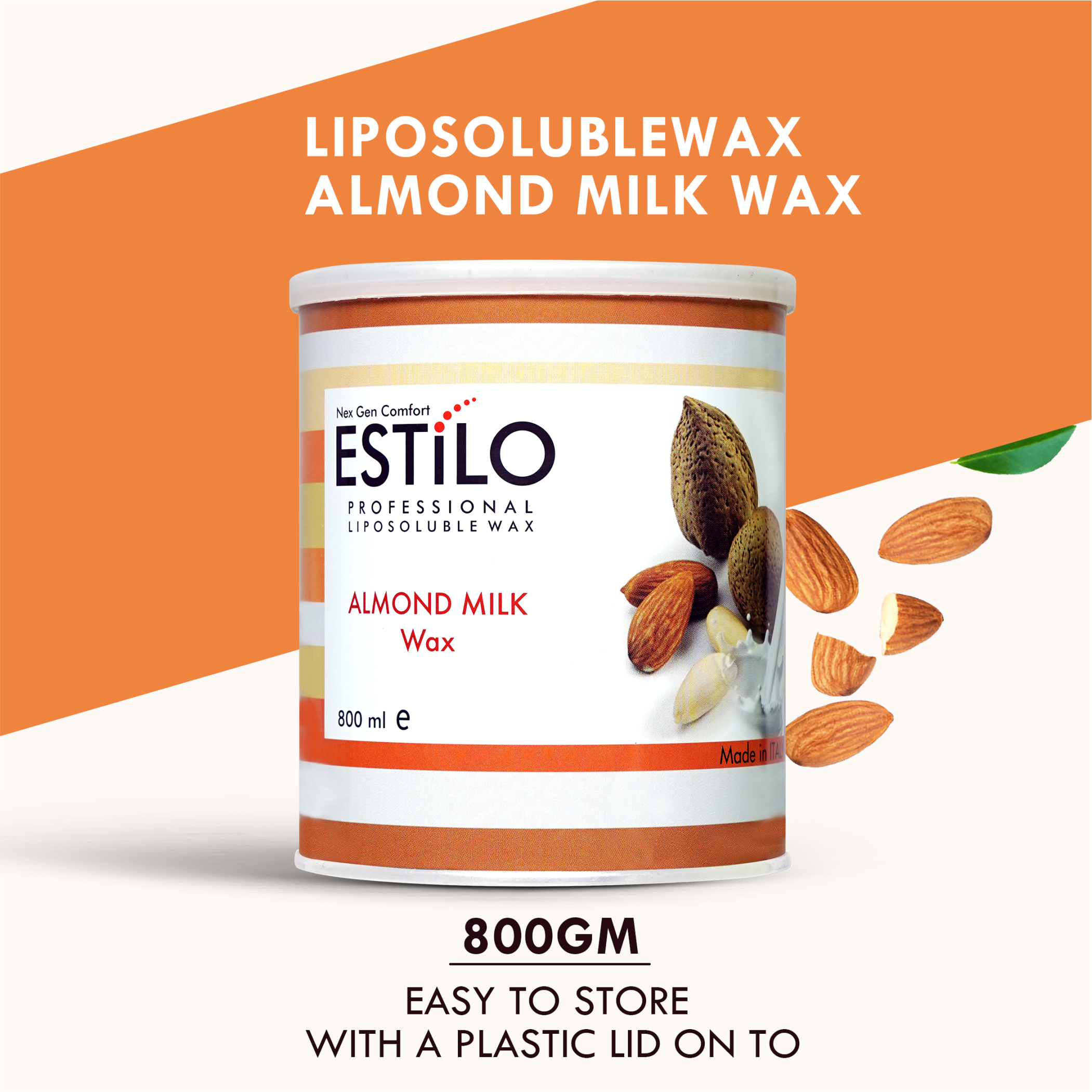 Almond milk wax with ingridients
