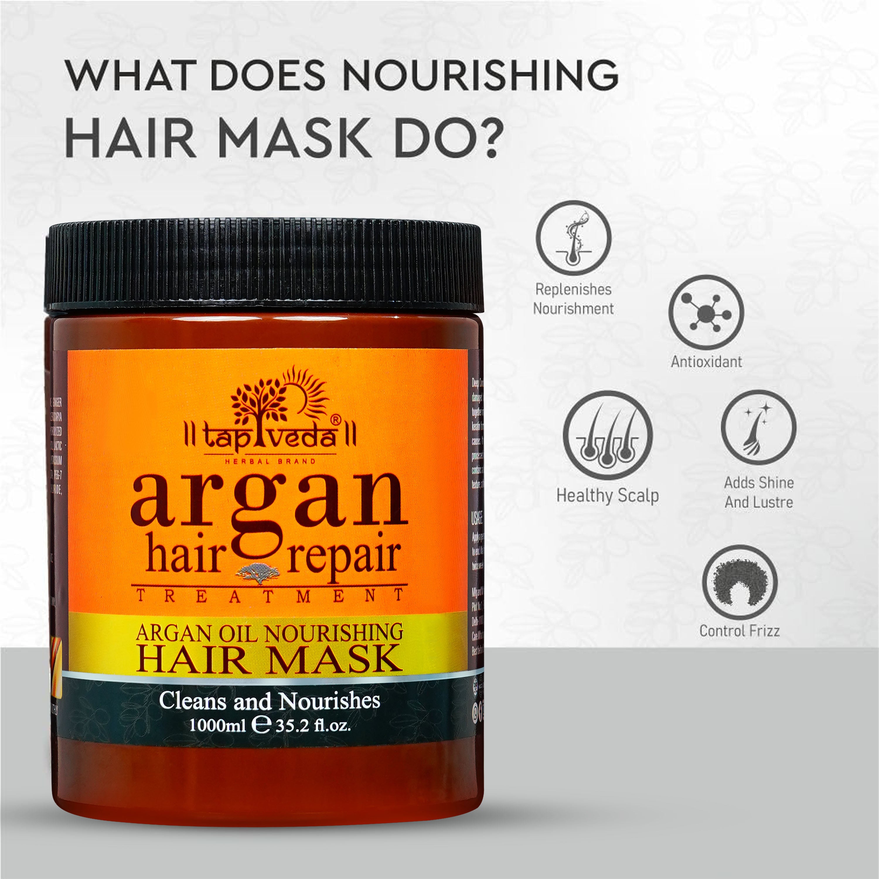 Tapveda Argan Hair Mask For Deep Nourish, Dry and Frizzy Hair 1000ml