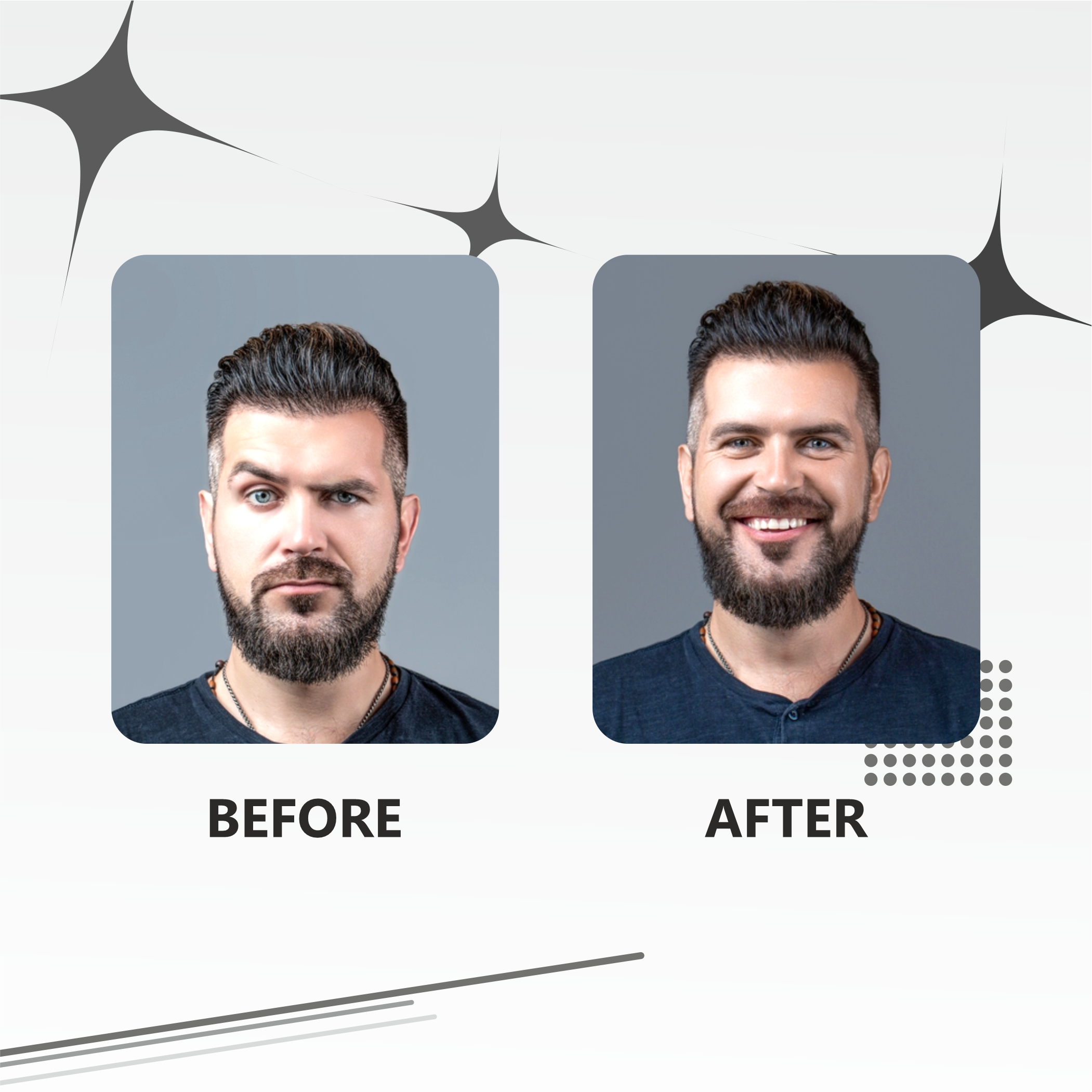 before hair sprey and after hair sprey