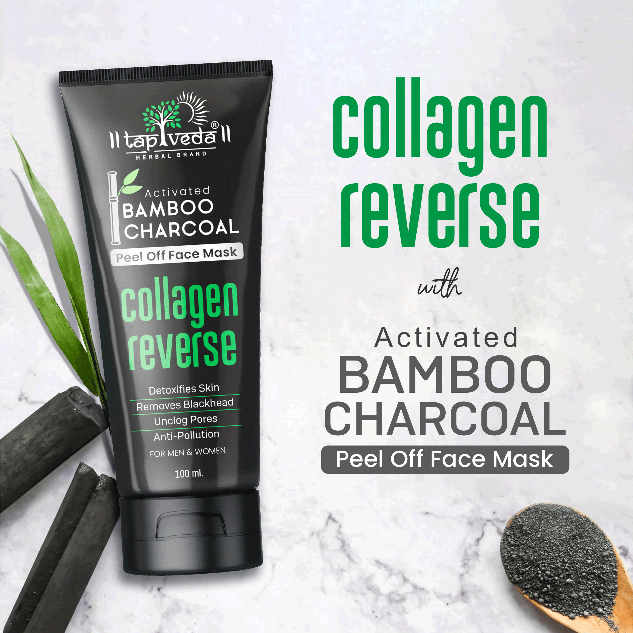 Tapveda Peel Off Mask 100g nourishes skin and removes impurities