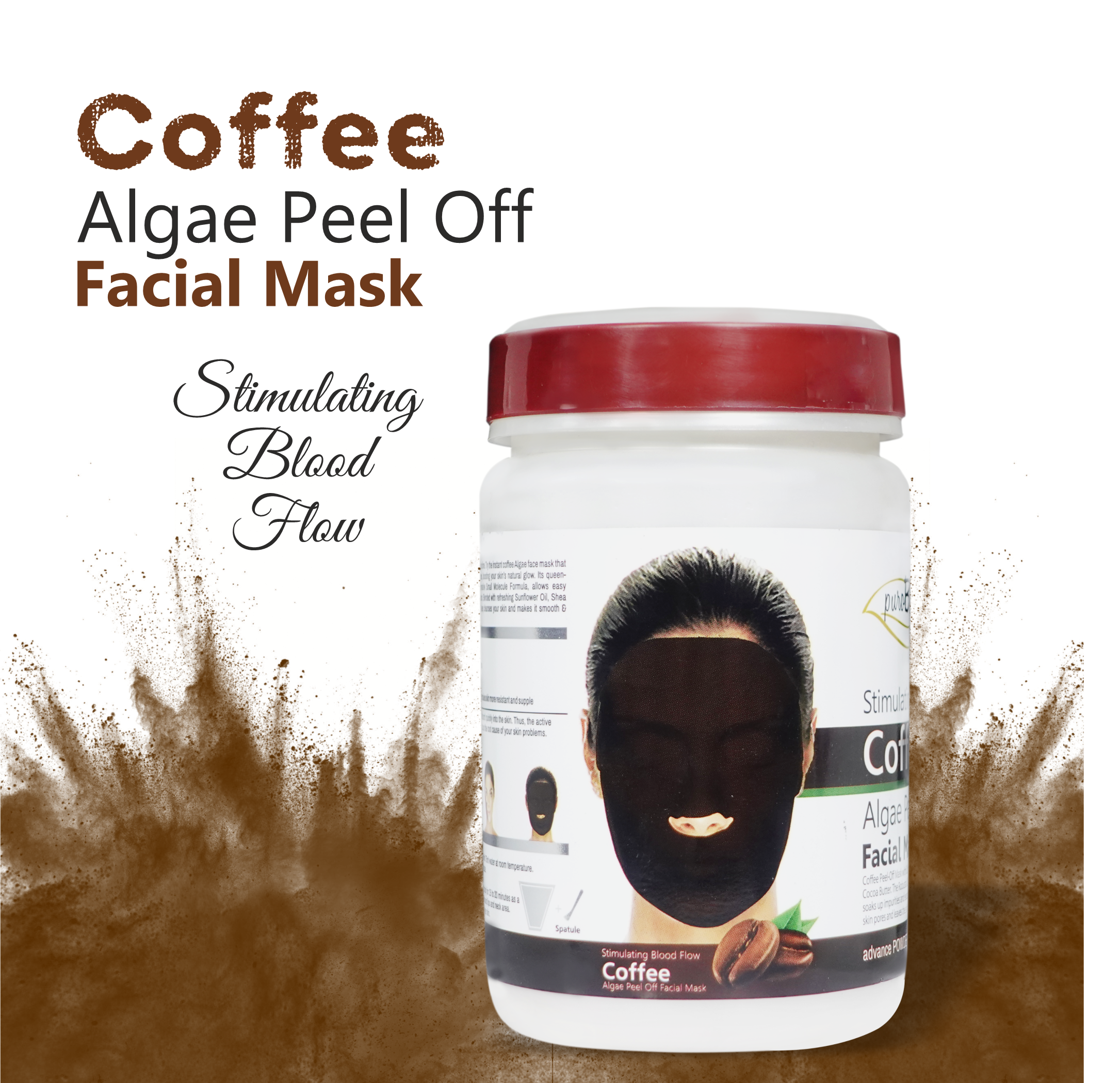 Coffee Algae Peel Off Powder Face Mask