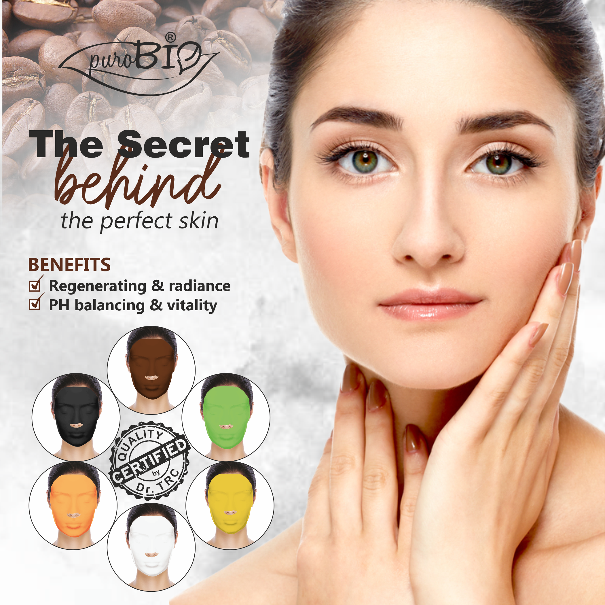 Coffee Algae Peel Off Powder Face Mask