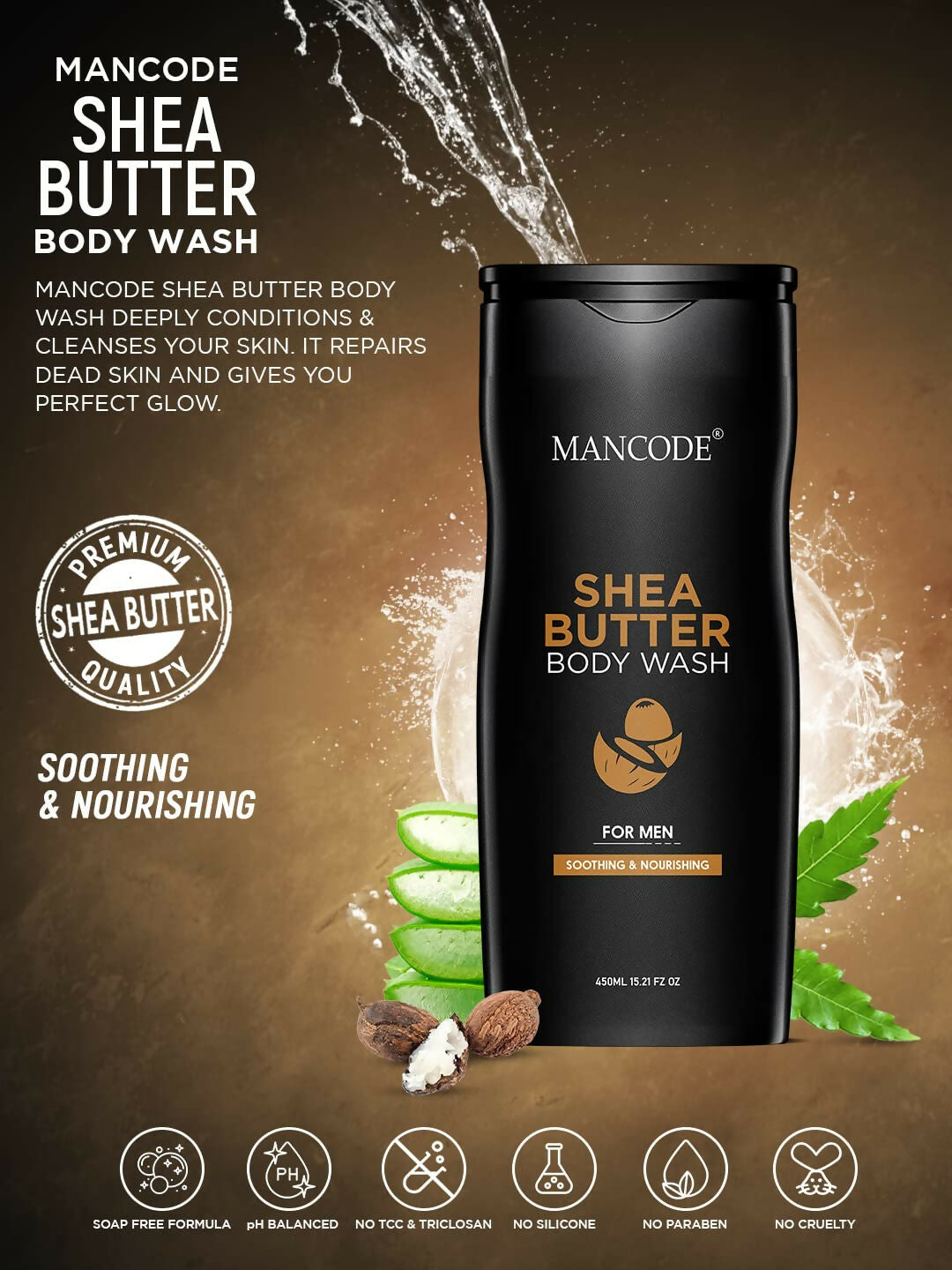 Shea body wash for men