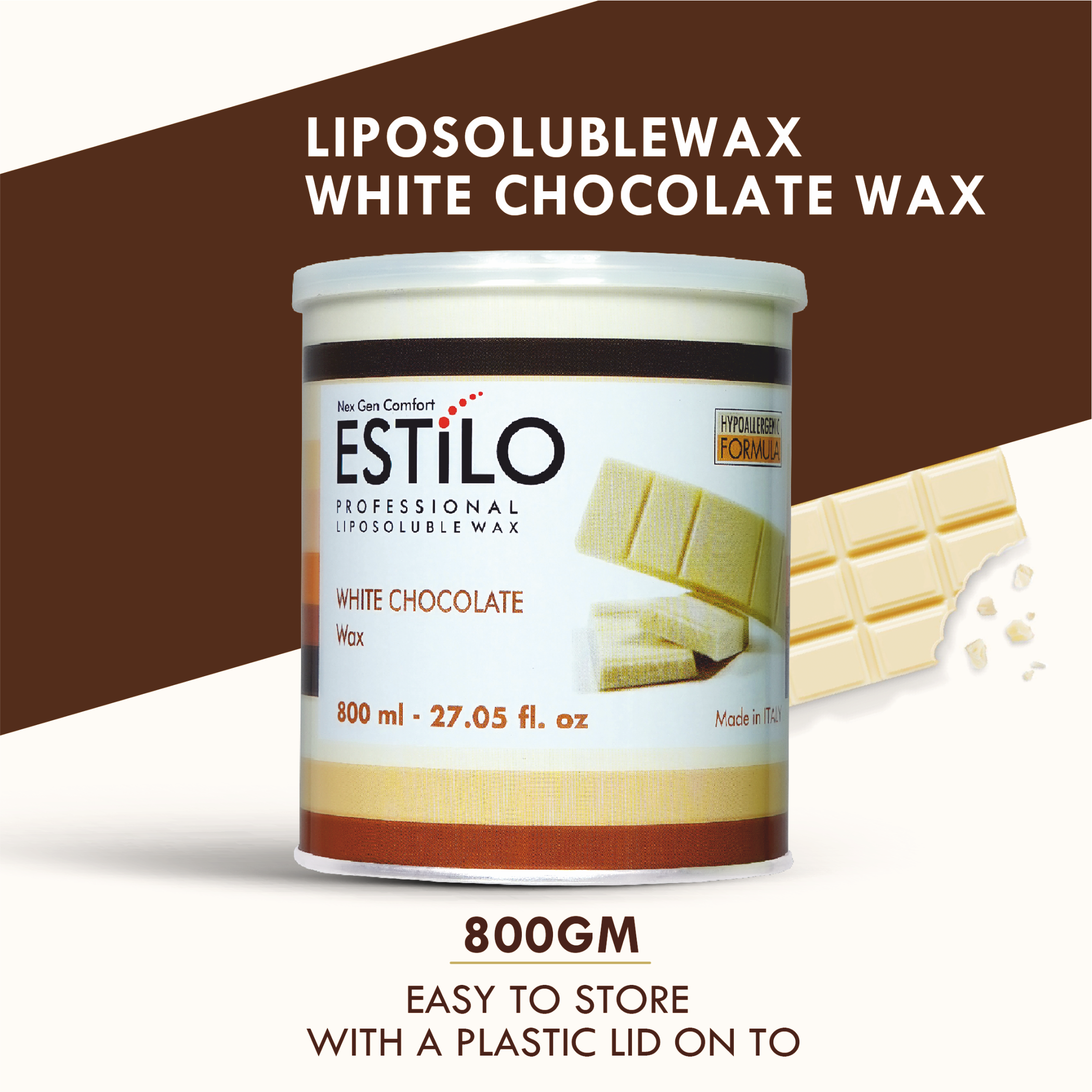 white chocolate hair removal wax with Ingridients