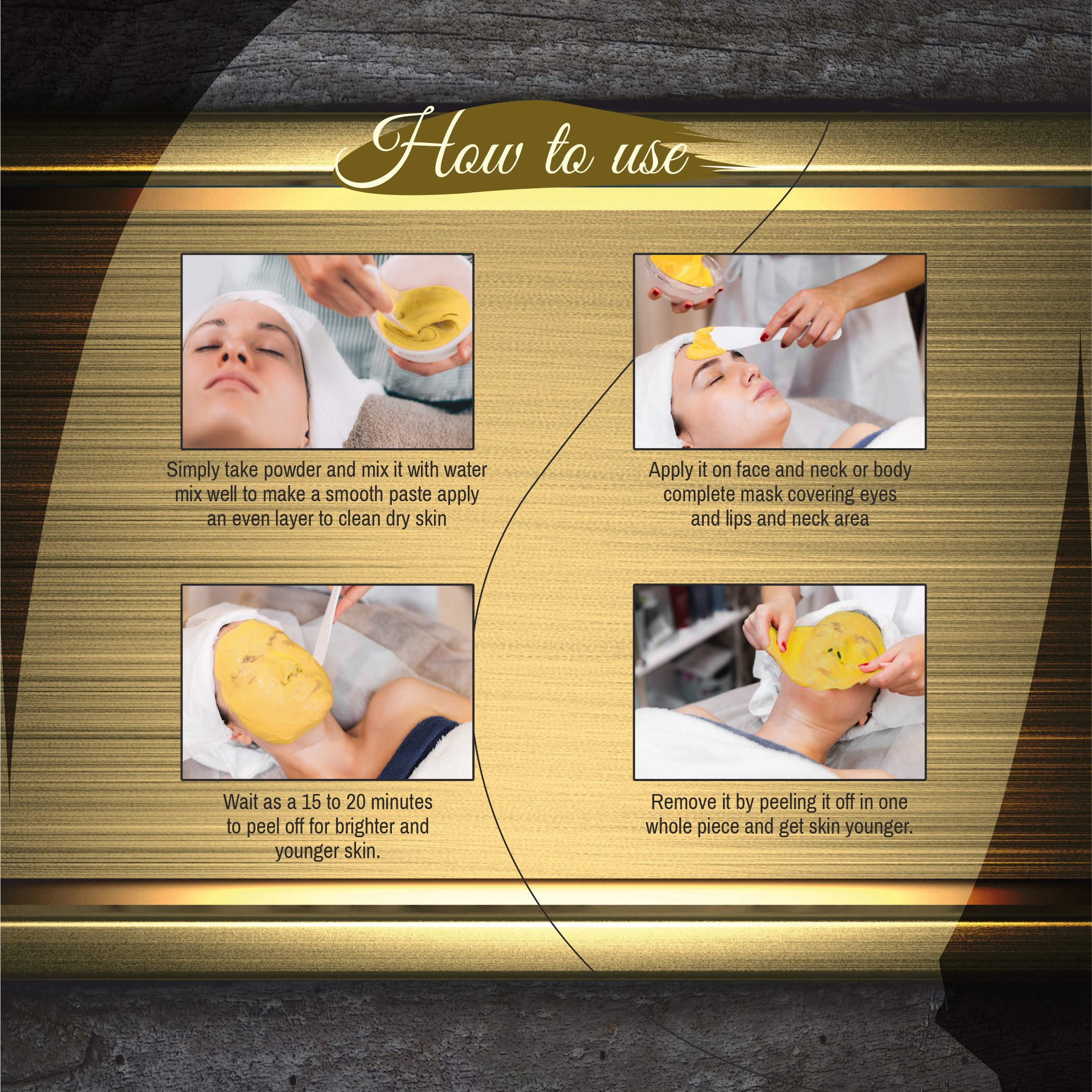 Gold Algae Peel Off Powder Face Mask