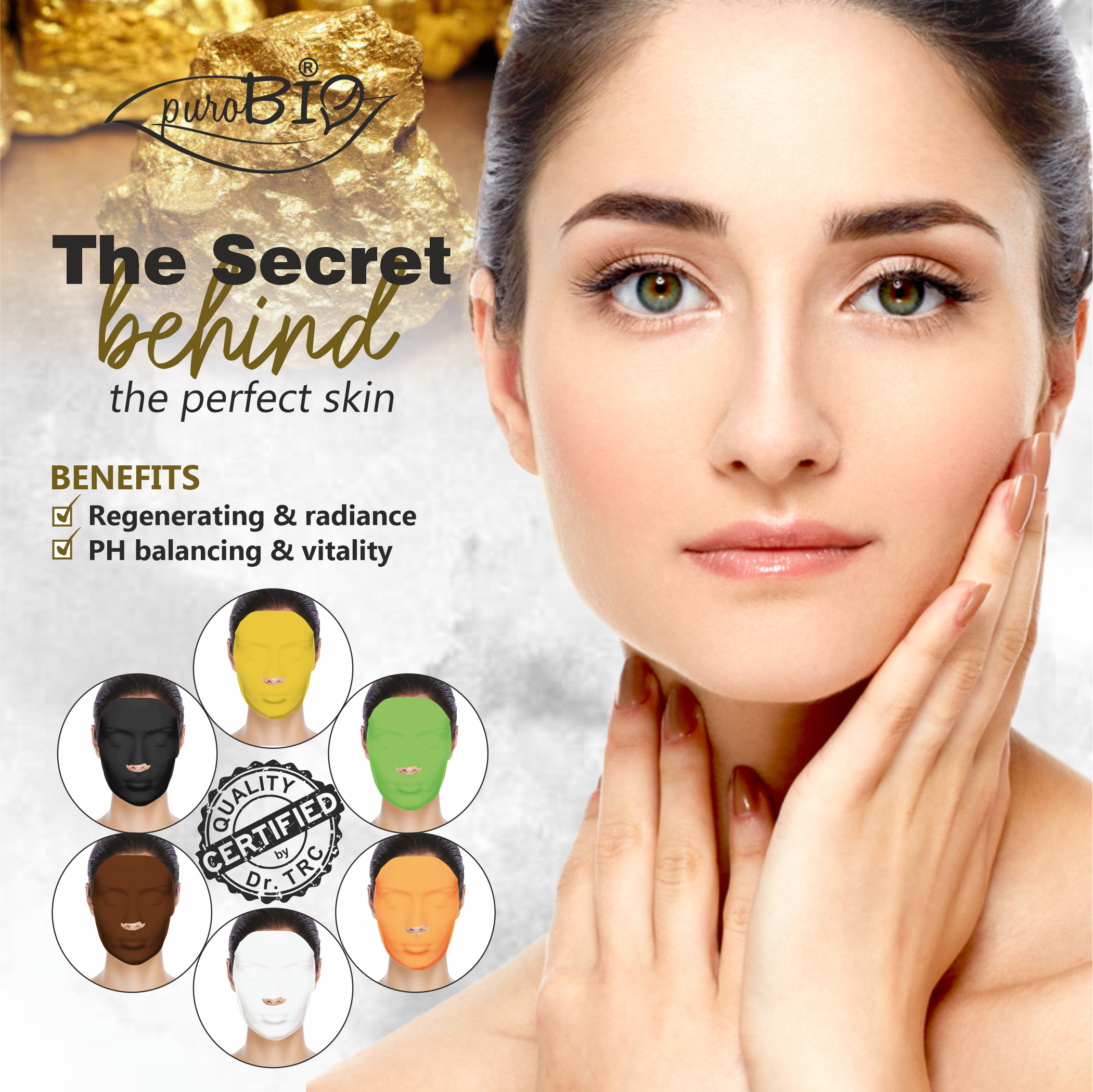 Gold Algae Peel Off Powder Face Mask