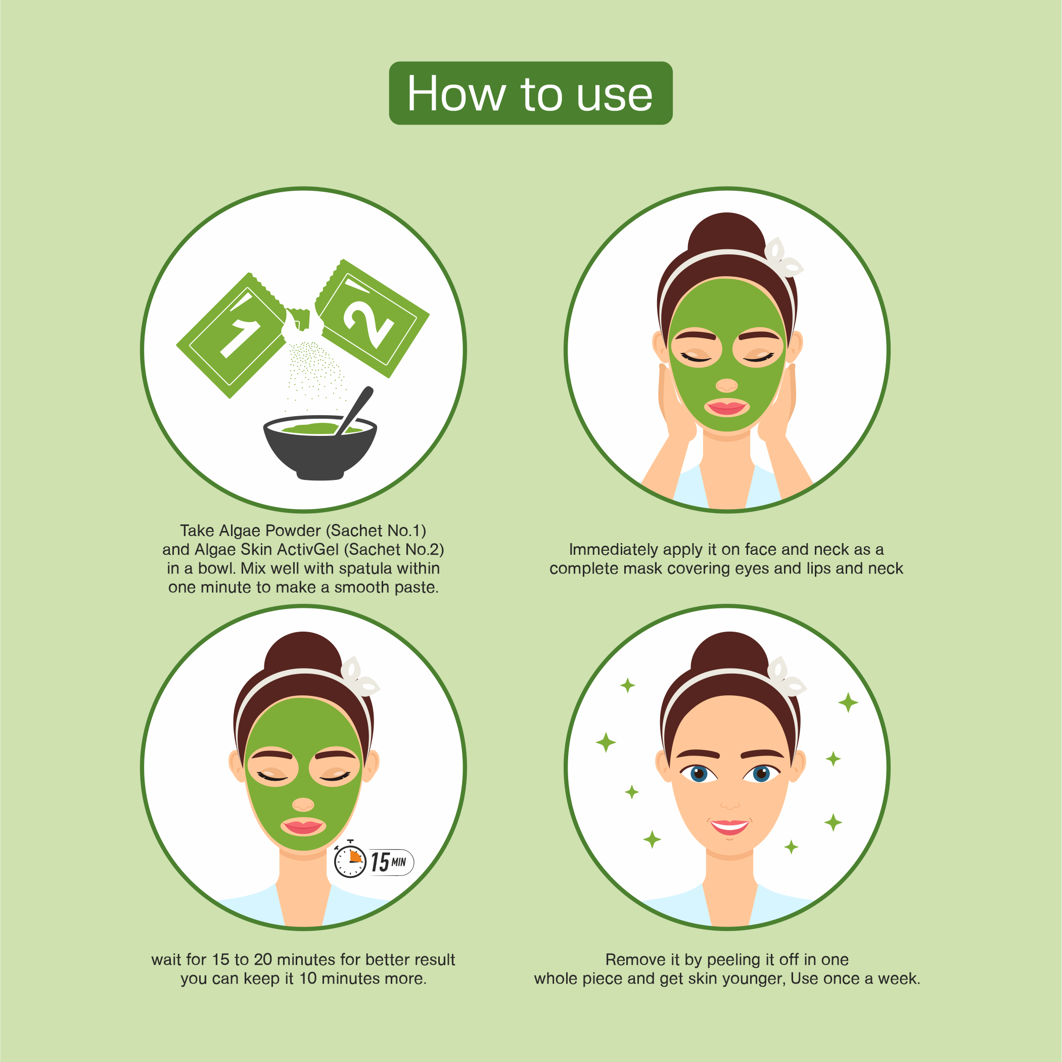 Tapveda 90g Green Tea Peel Off Face Mask exfoliating care