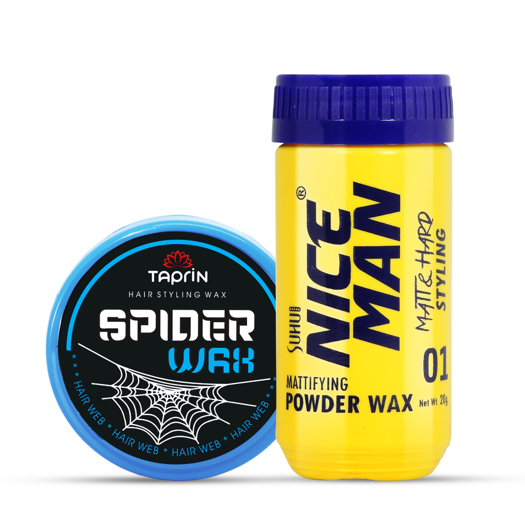 Niceman Powder Wax and Taprin Spider Hair Wax Combo (20g+80ml)