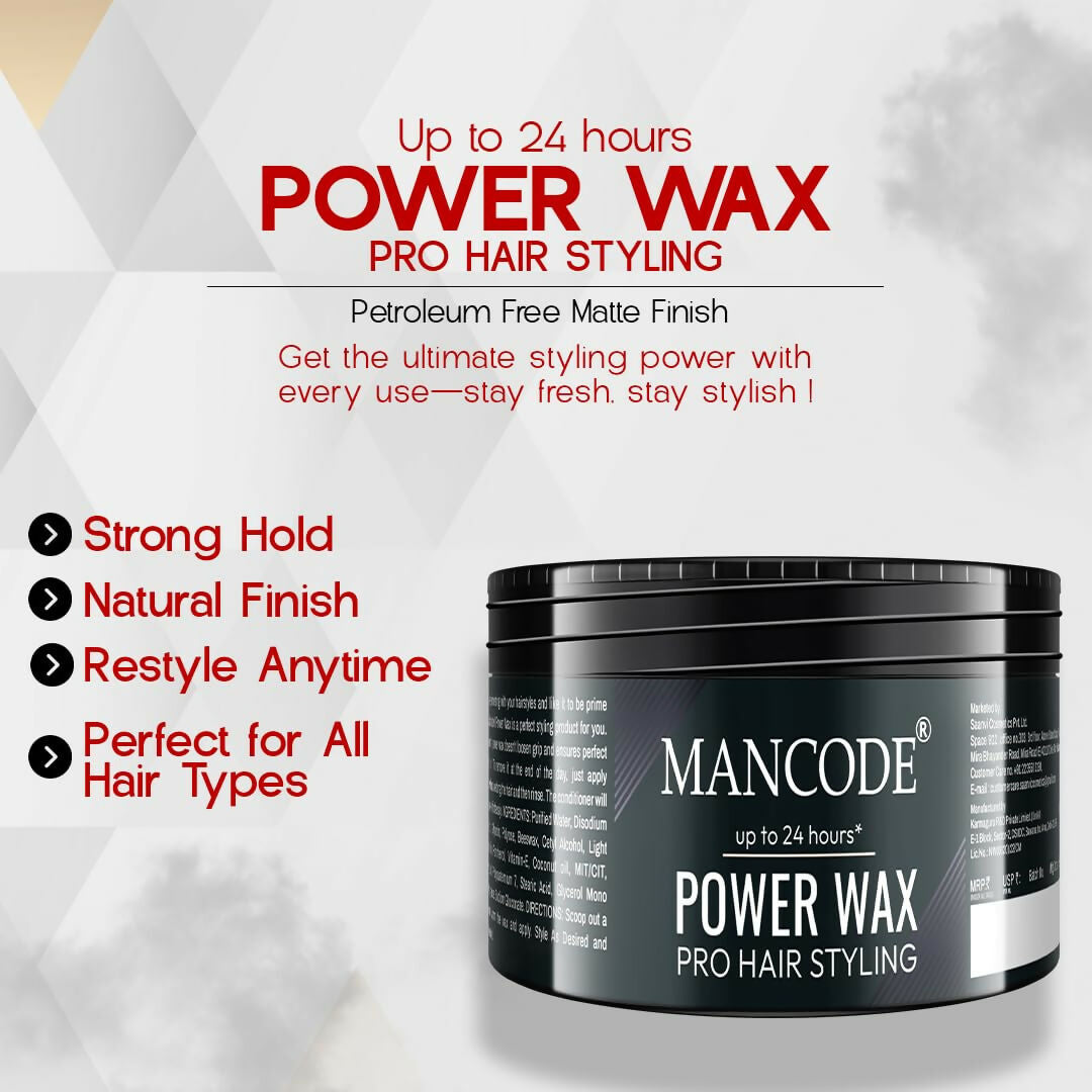 Hair styling wax for men
