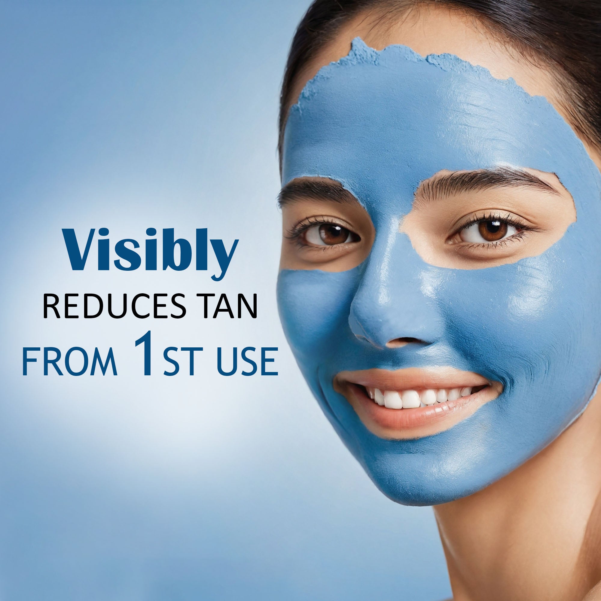 Tapveda Brazilian Blue Clay Face Mask – 100g | Brightens Skin, Removes Tan, Unclogs Pores & Reduces Blackheads