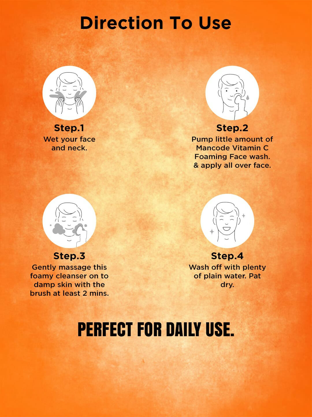 how to use vit-c foaming face wash