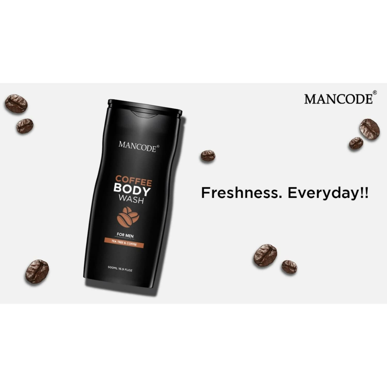 Coffee-scented body wash