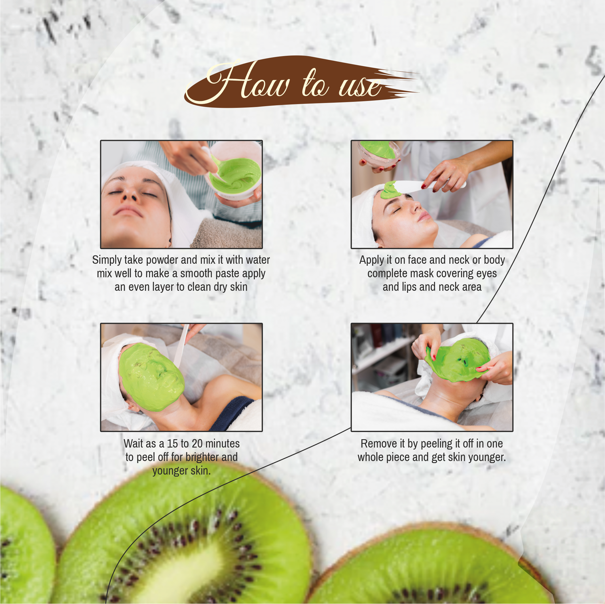 Kiwi Algae Peel Off Powder Face Mask