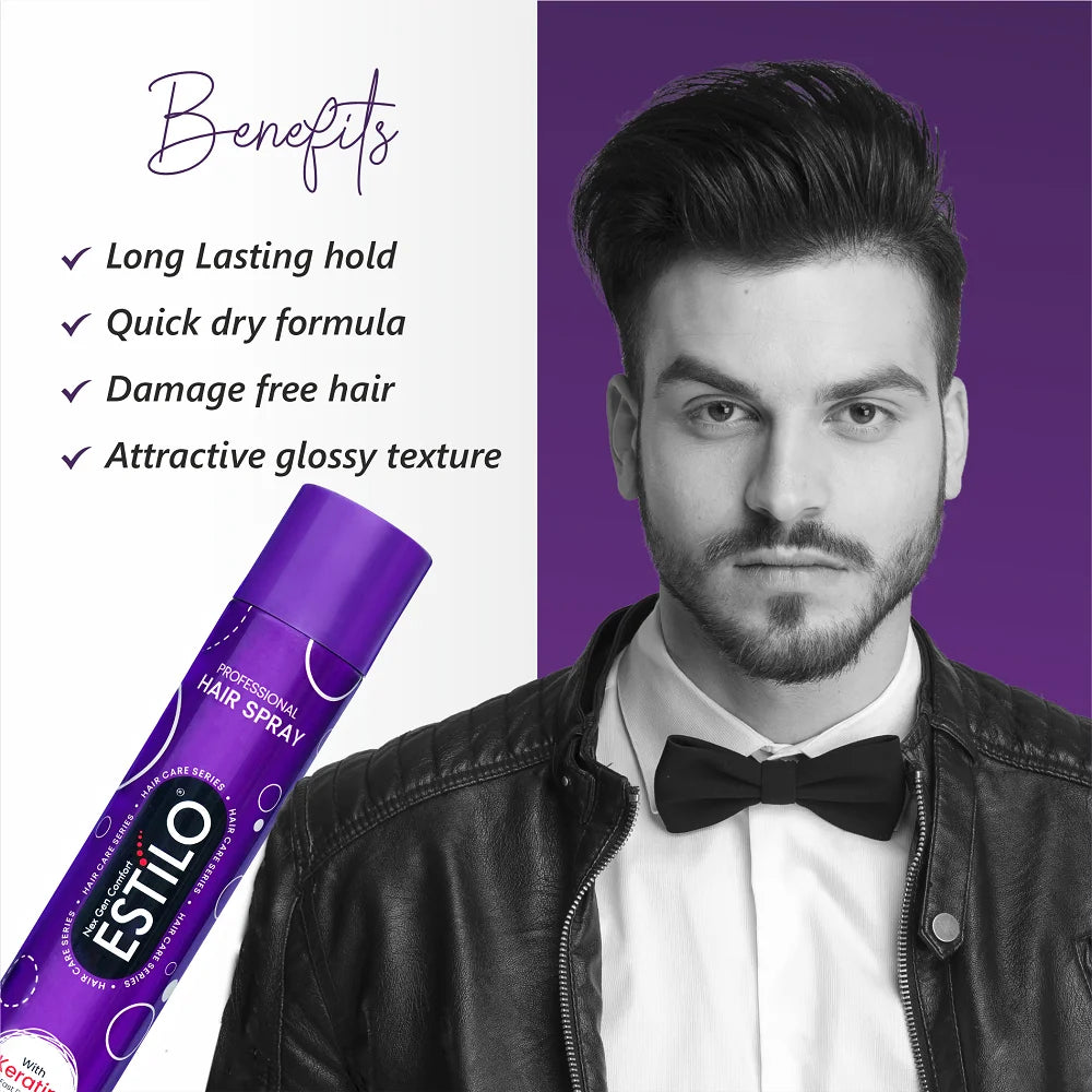 Estilo Professional Hair Spray with Keratin 420ml