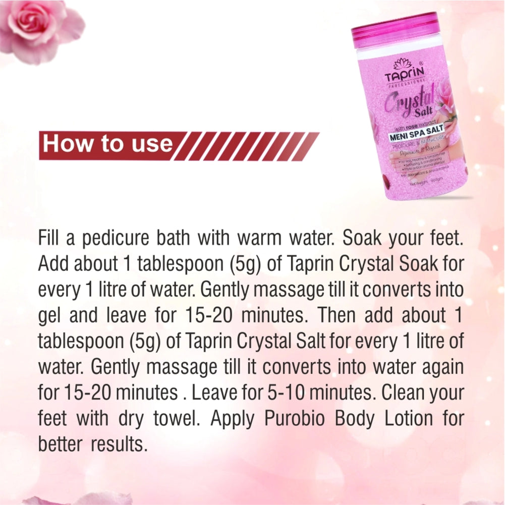 Crystal Meni Spa Salt with Rose Extract