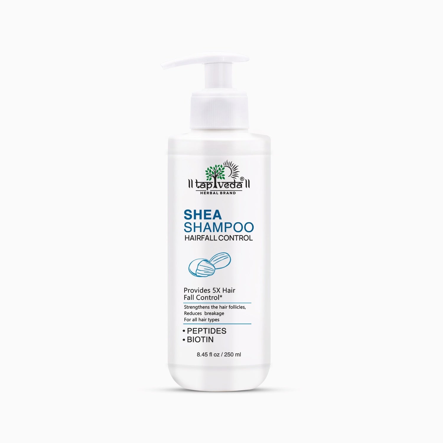 Tapveda Shea Anti Hair Fall Shampoo 250ml with peptides and biotin