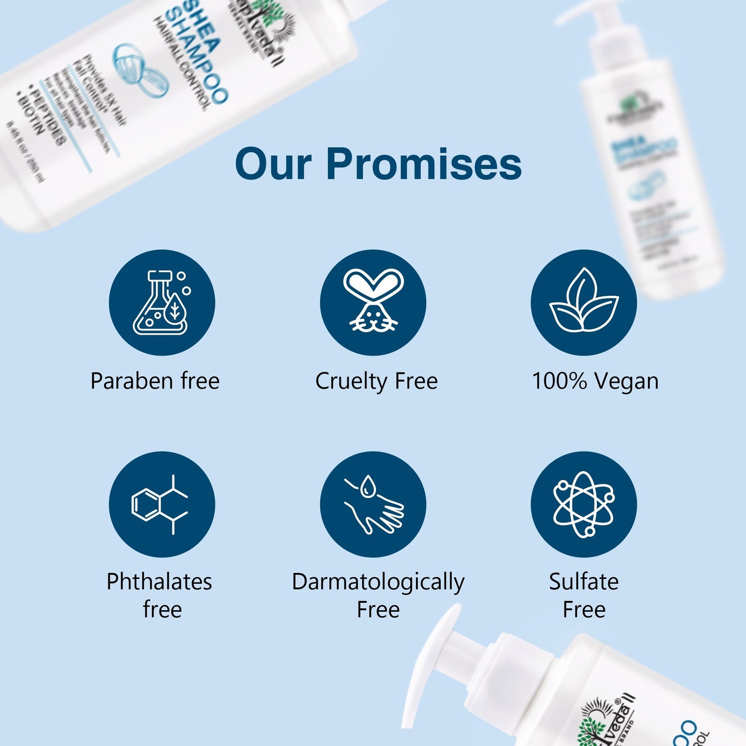 Tapveda Shea Shampoo with peptides for 5X hair fall protection