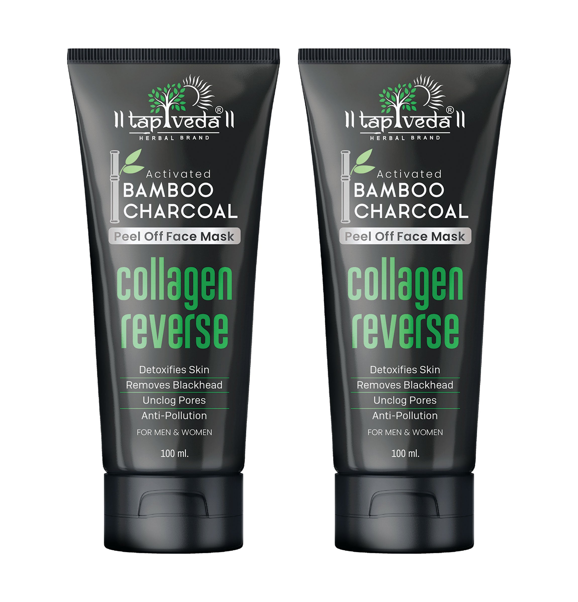 Tapveda Activated Bamboo Charcoal Peel Off Mask removes blackheads