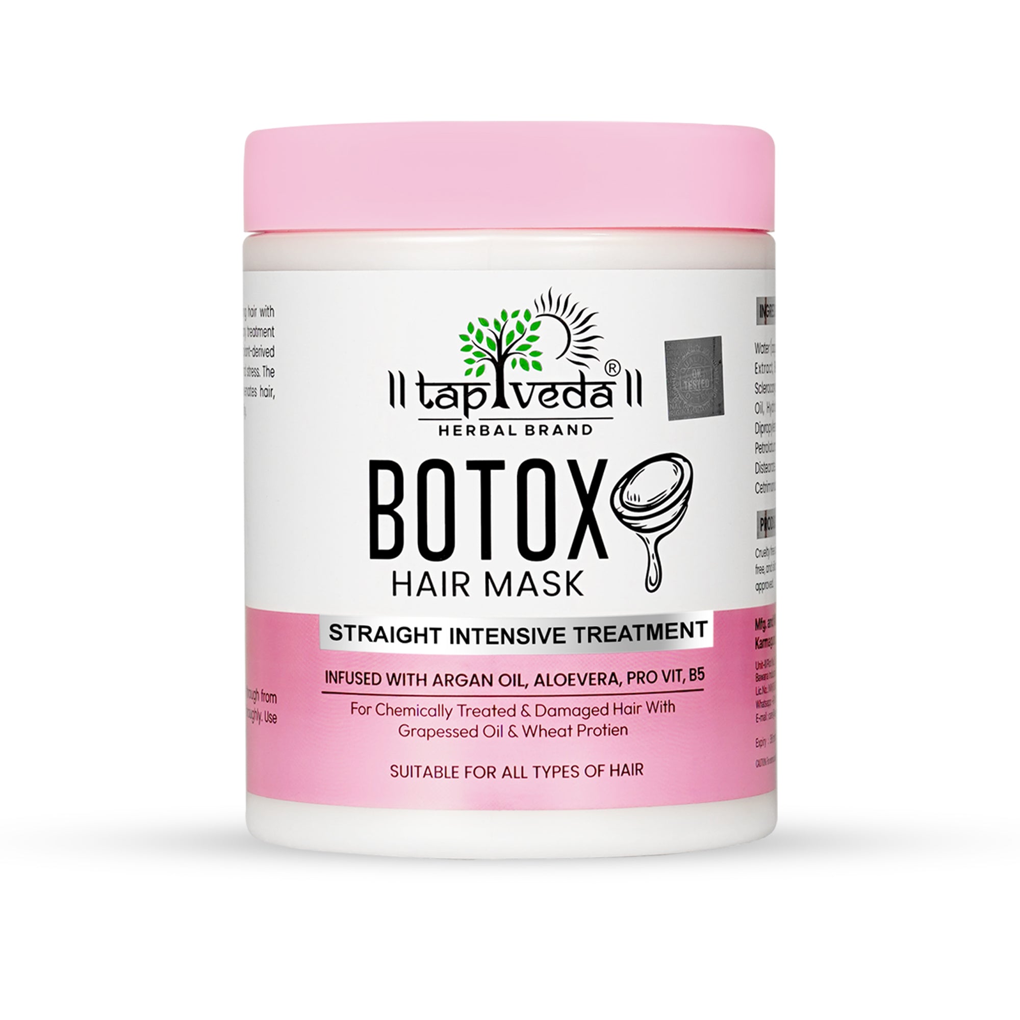 Tapveda Botox Hair Mask 1000ml with argan oil and aloe vera