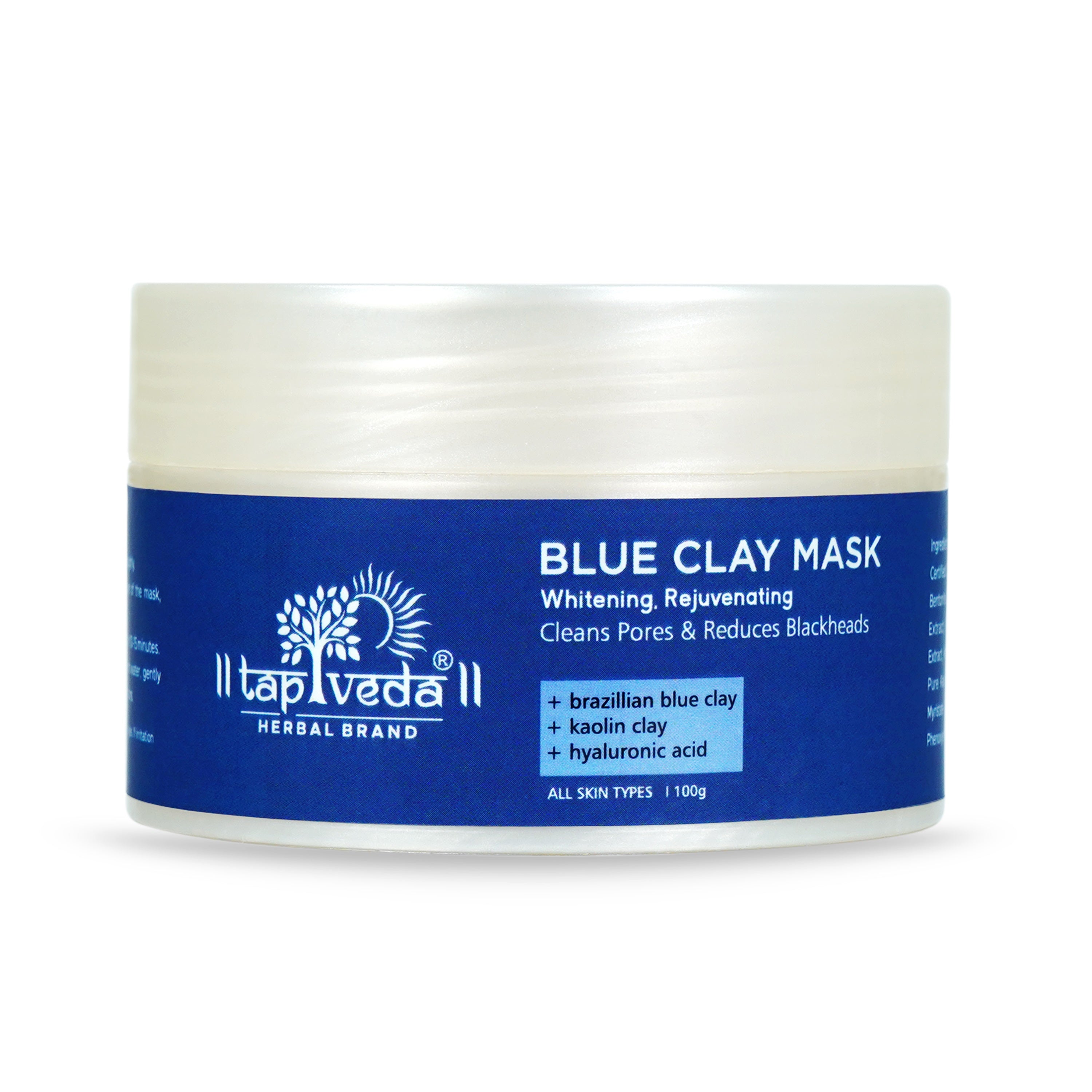 Tapveda Brazilian Blue Clay Mask 100g for whitening skin