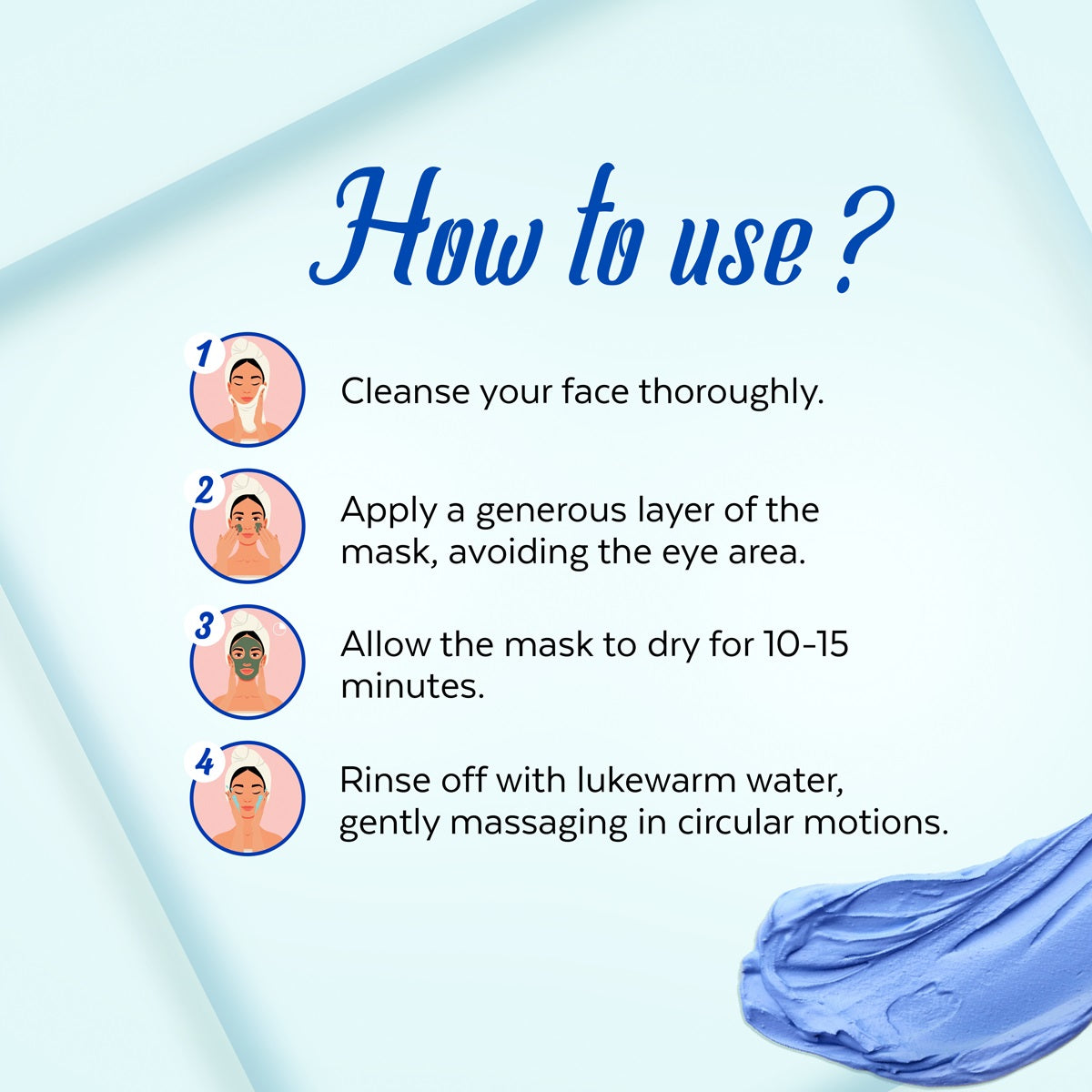Tapveda Blue Clay Mask cleans pores and nourishes facial skin