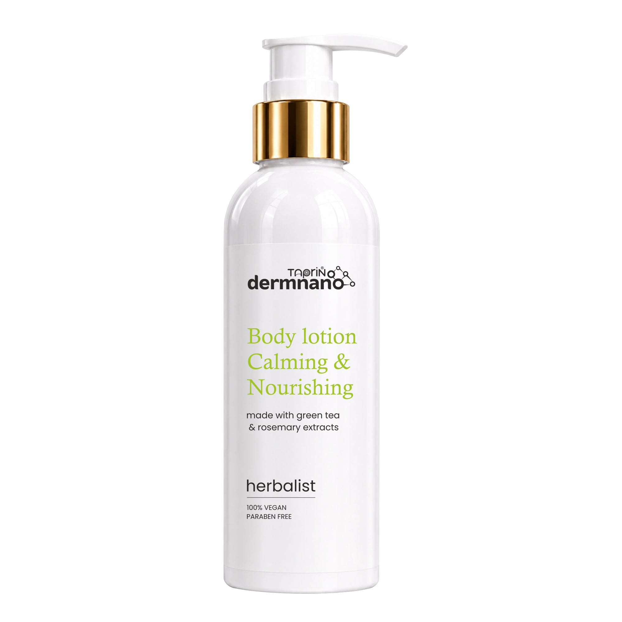 Taprin Dermnano Herbalist Body Lotion Calming & Nourishing | Green Tea & Rosemary Body Lotion | 200ml