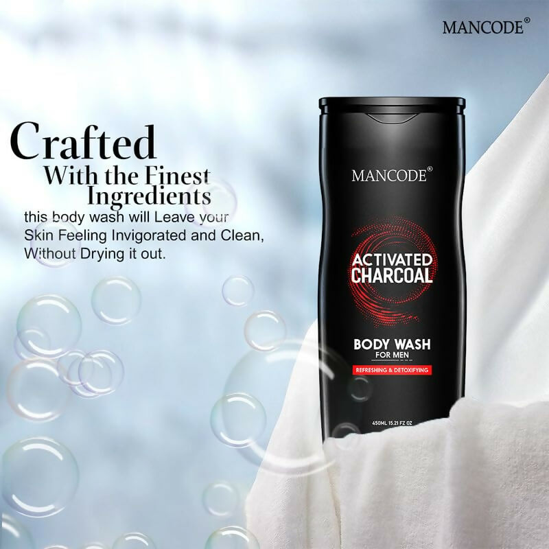 Charcoal body wash for men