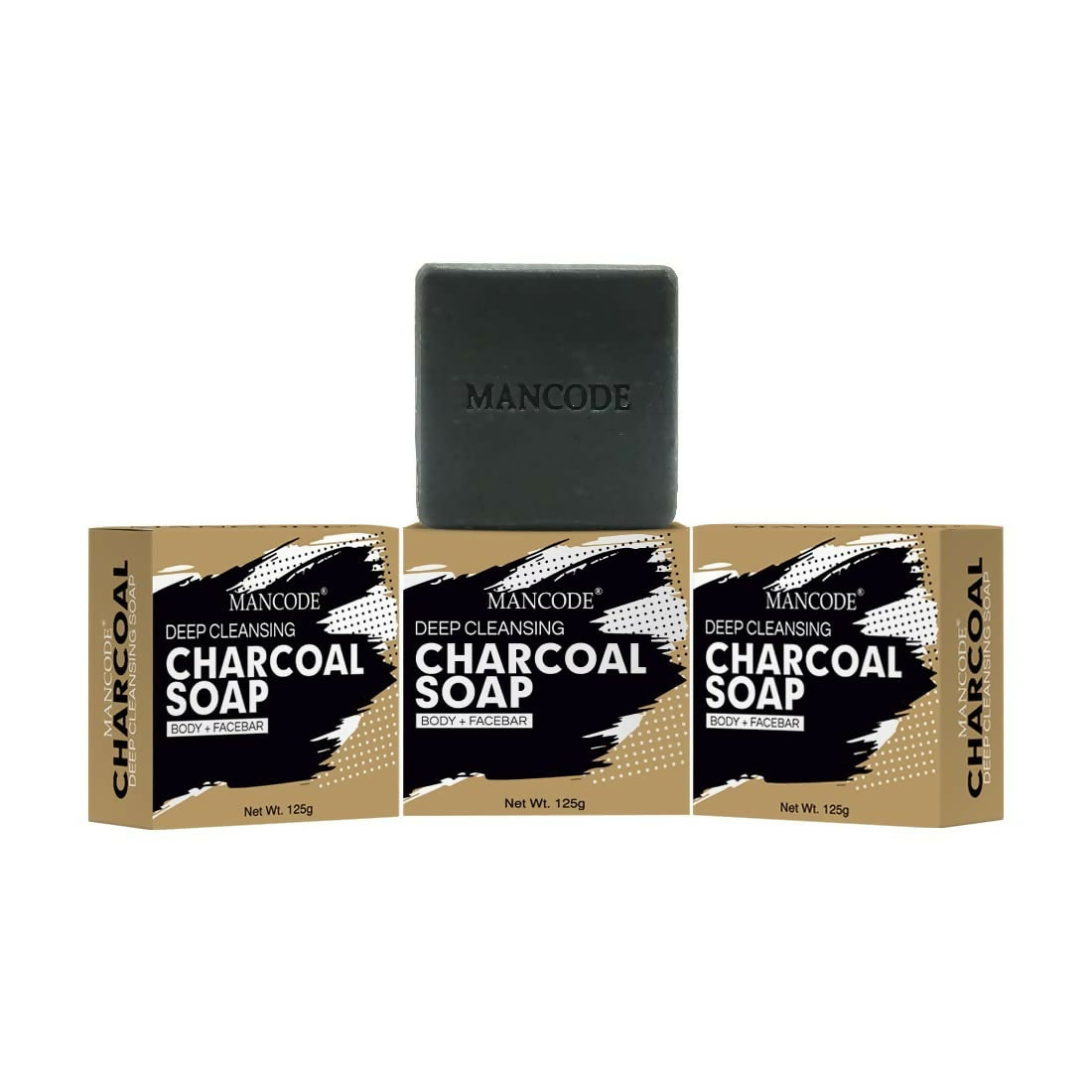 Mancode activated charcoal soap