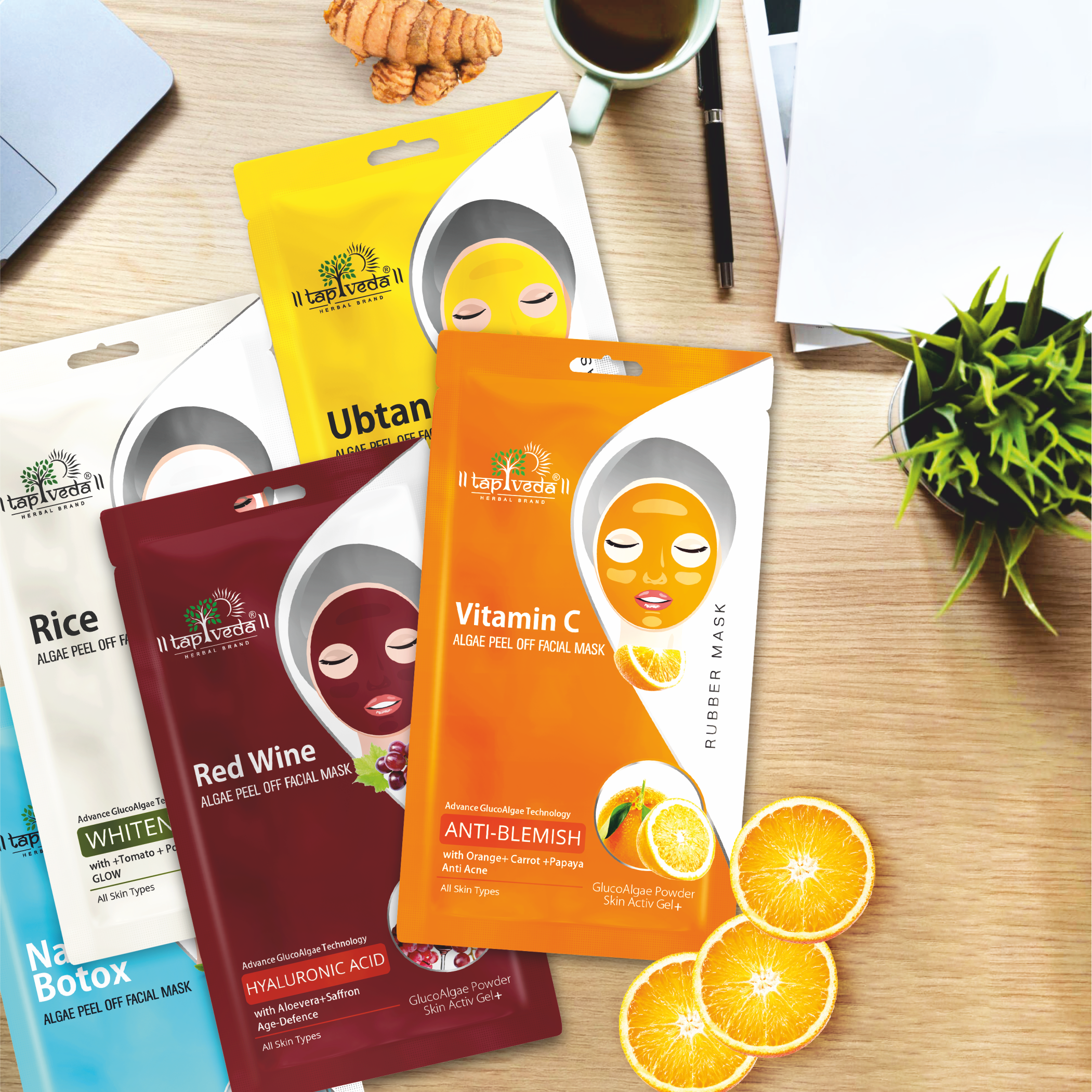 Vitamin C face mask for glowing skin and deep brightening care