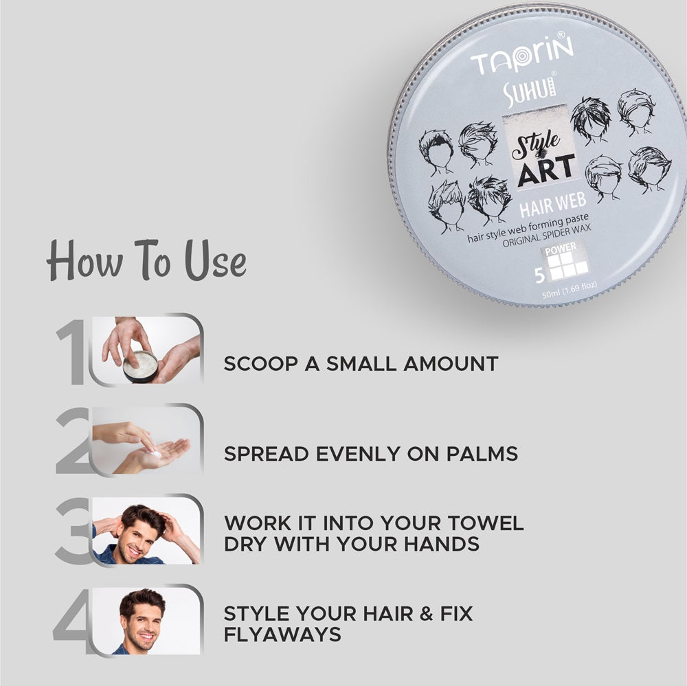 Taprin suhu Style Art Hair Web wax for Men - 100ml