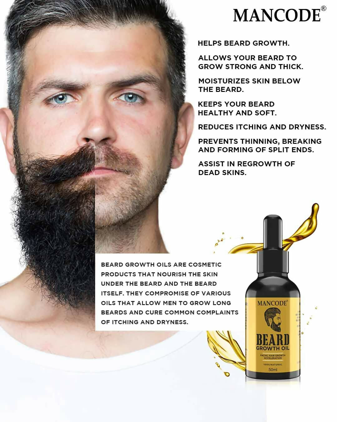 Beard Thickening Oil for Men