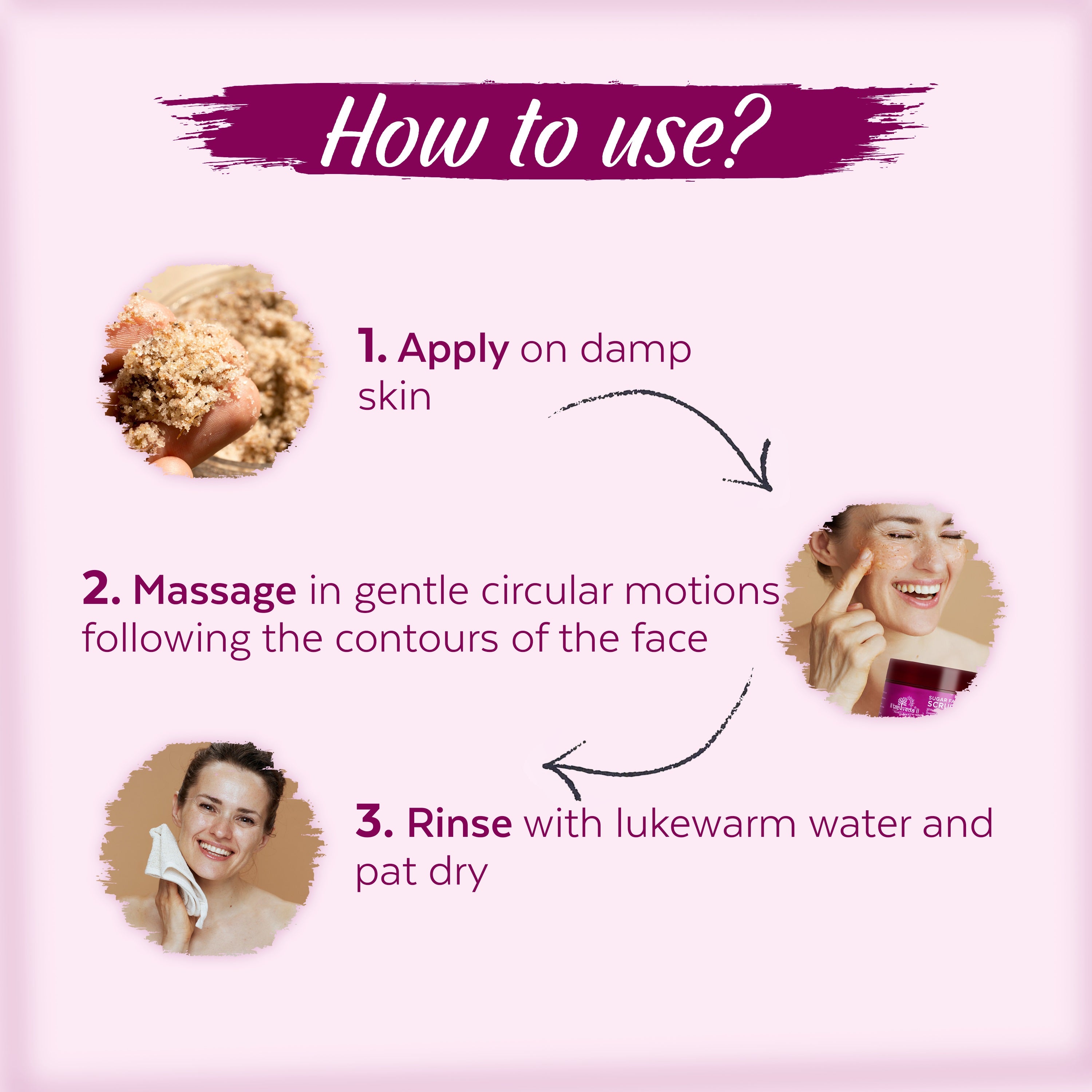 Tapveda Sugar Scrub for smooth skin and deep exfoliation 100g