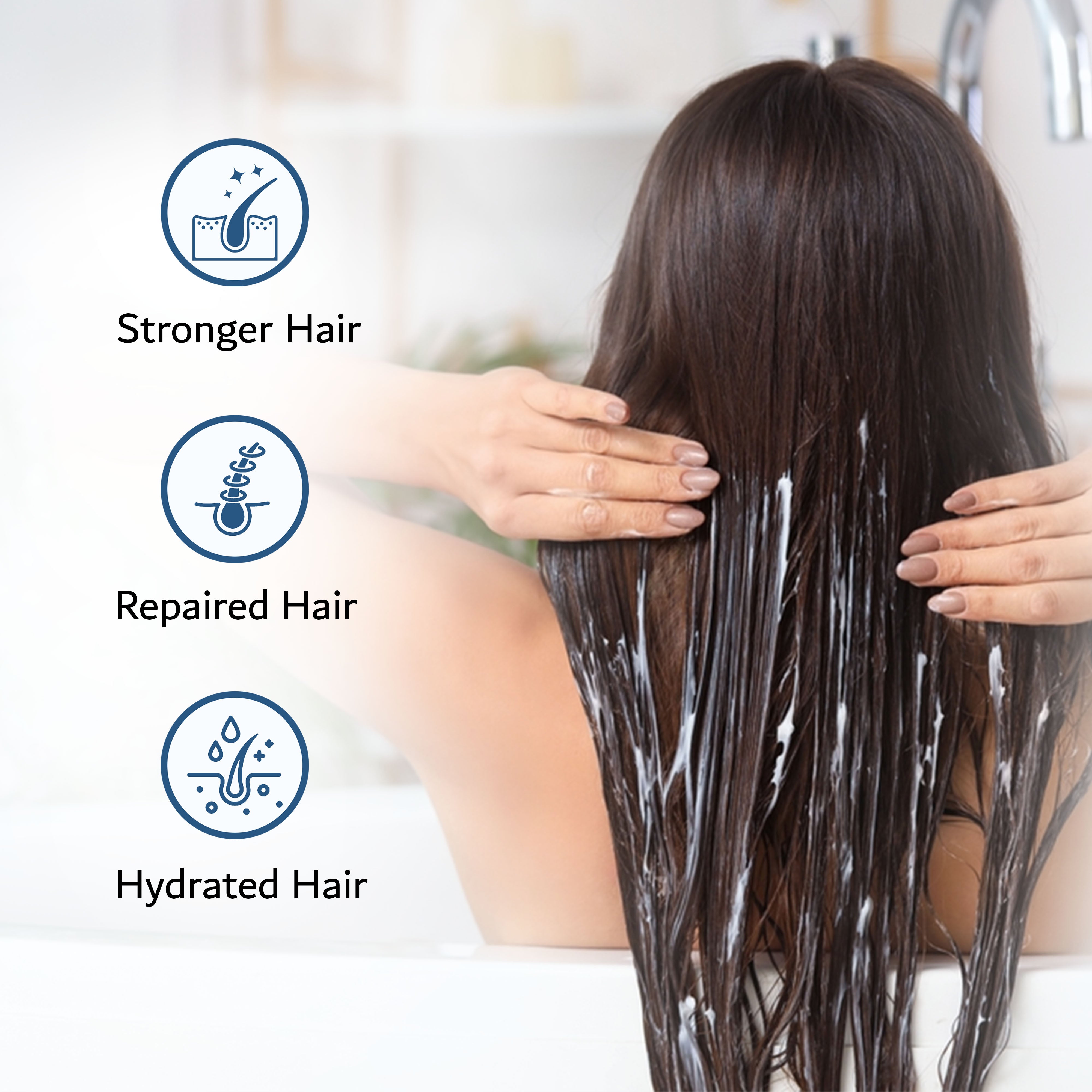 Hair mask for shiny hair gives smooth soft and frizz free hair.