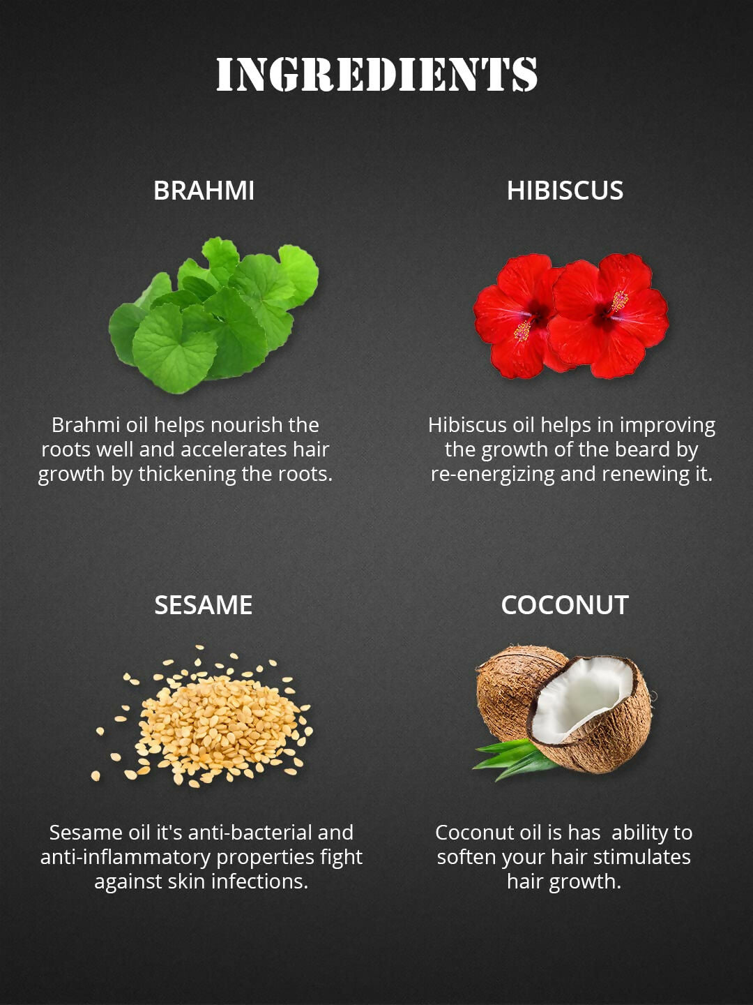 beard growth oil with hibiscus & coconut