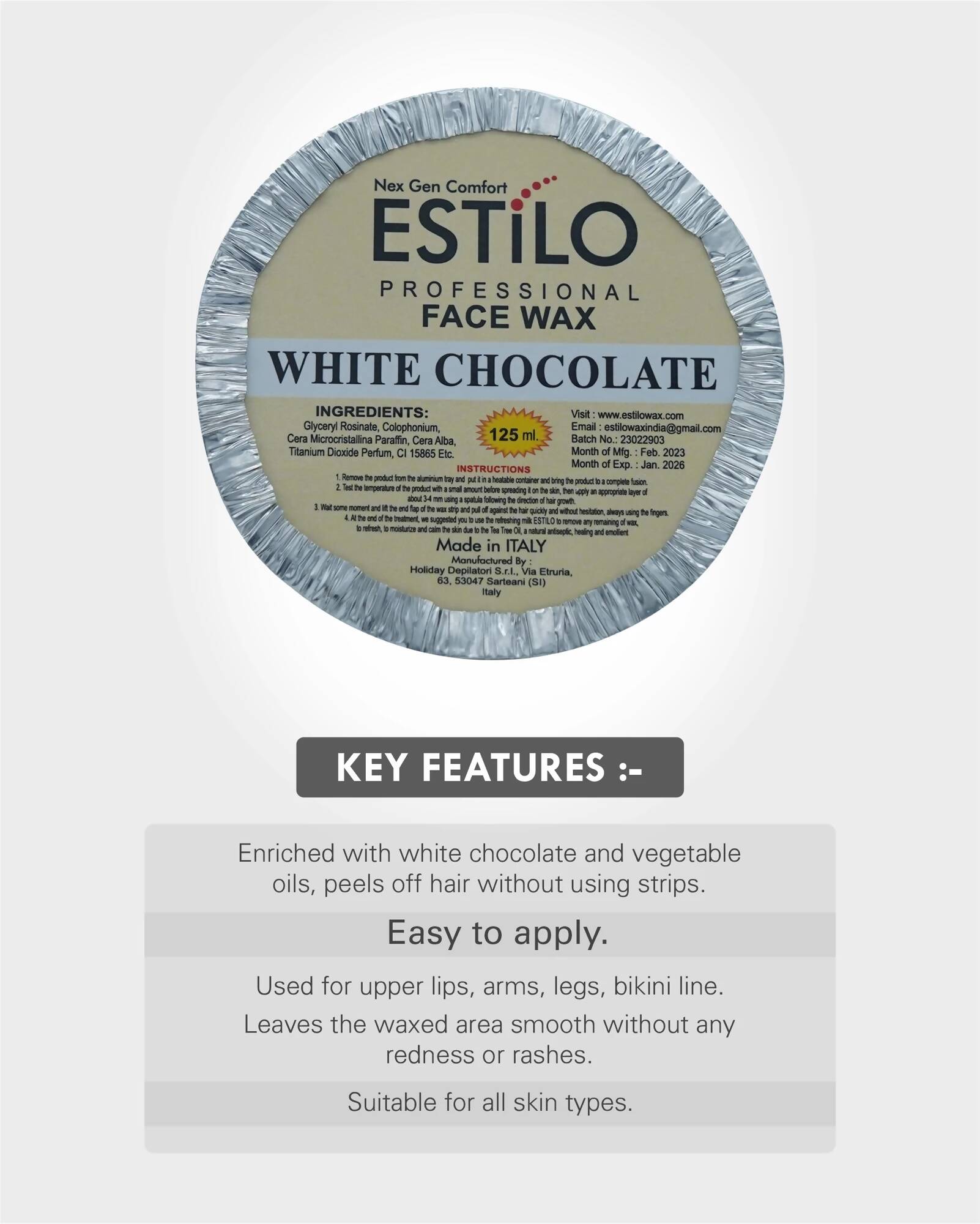 benefits of white chocolate face wax