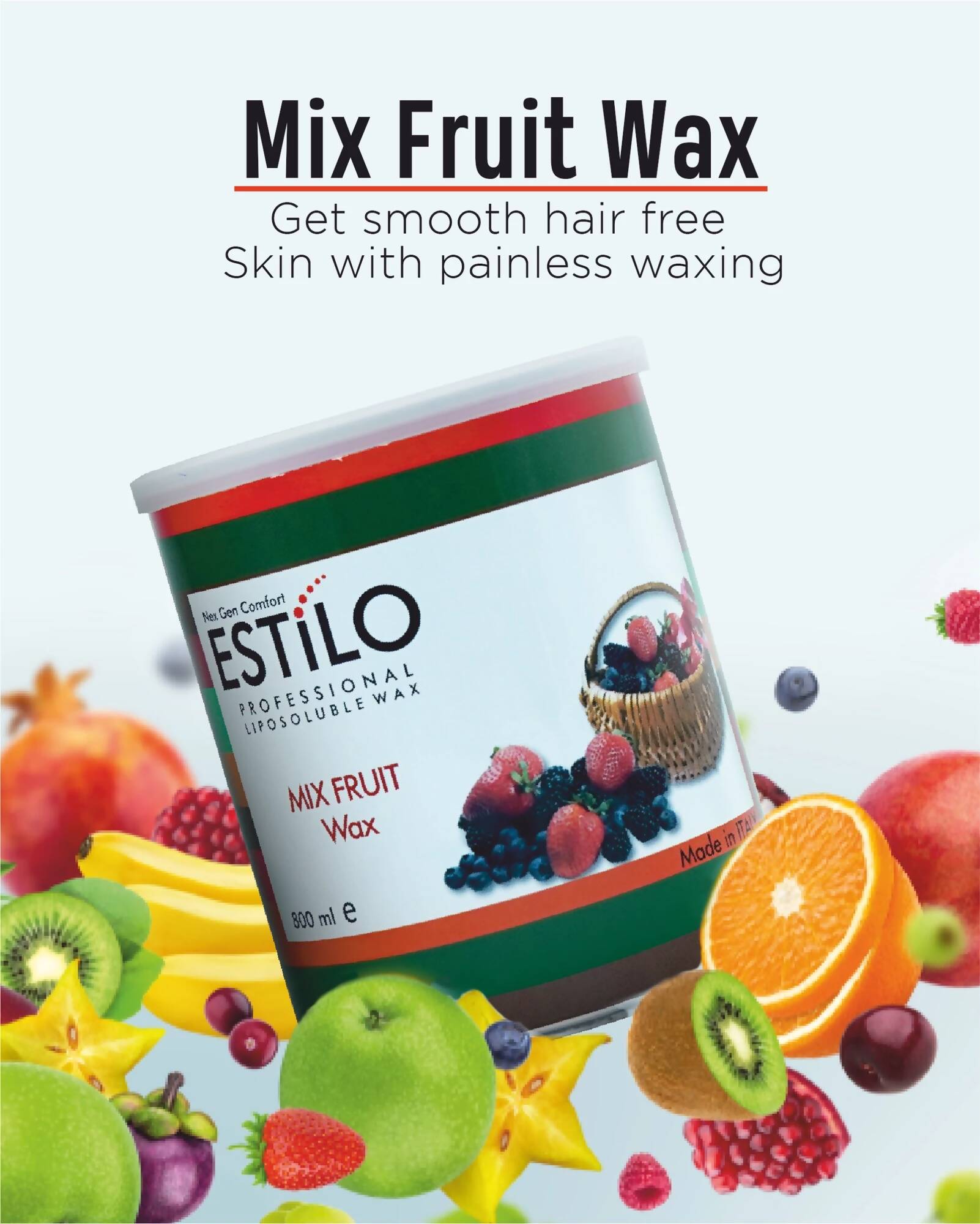 Mix fruit wax with ingridients