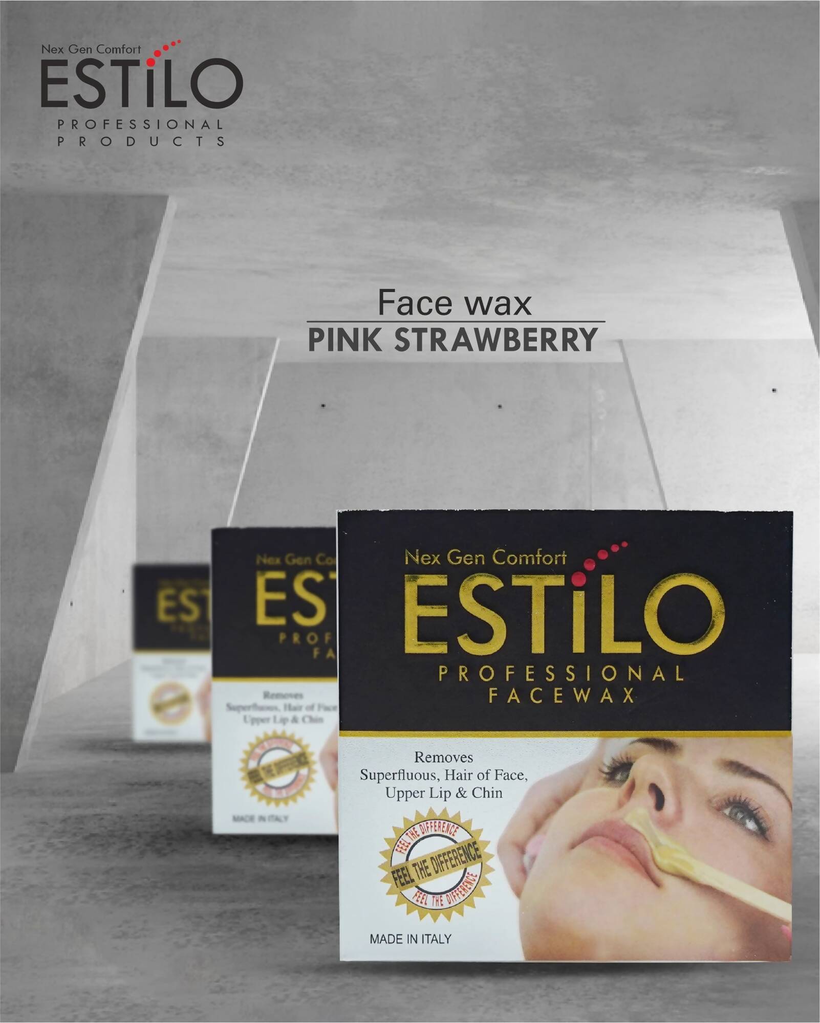 Pink strawberry face wax