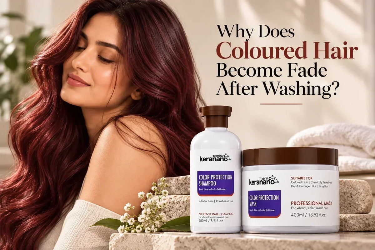 Why does coloured hair fade after washing with color protection shampoo and hair mask