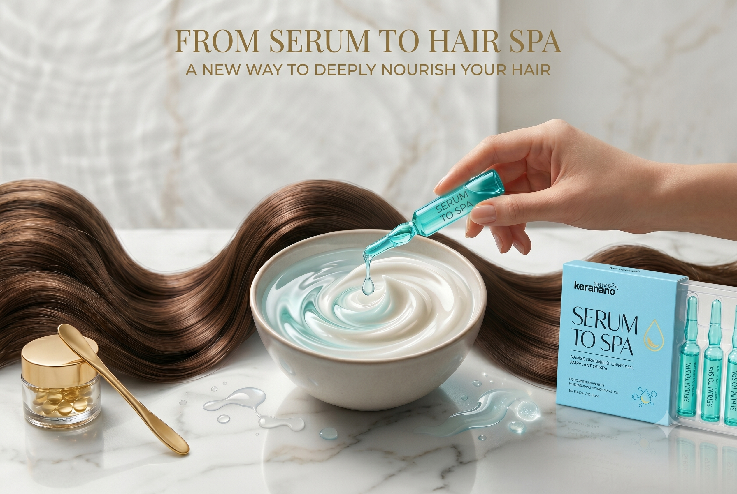 Serum To Hair Mask innovation turning liquid serum into a rich hair spa texture for healthier looking hair