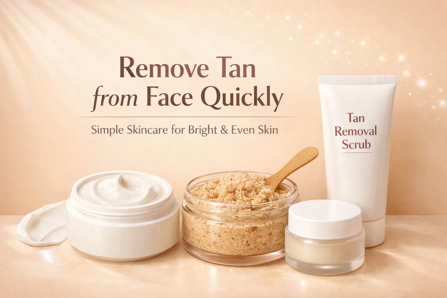 Remove tan from face with face mask for tan removal and Tan Removal Scrub for smooth skin
