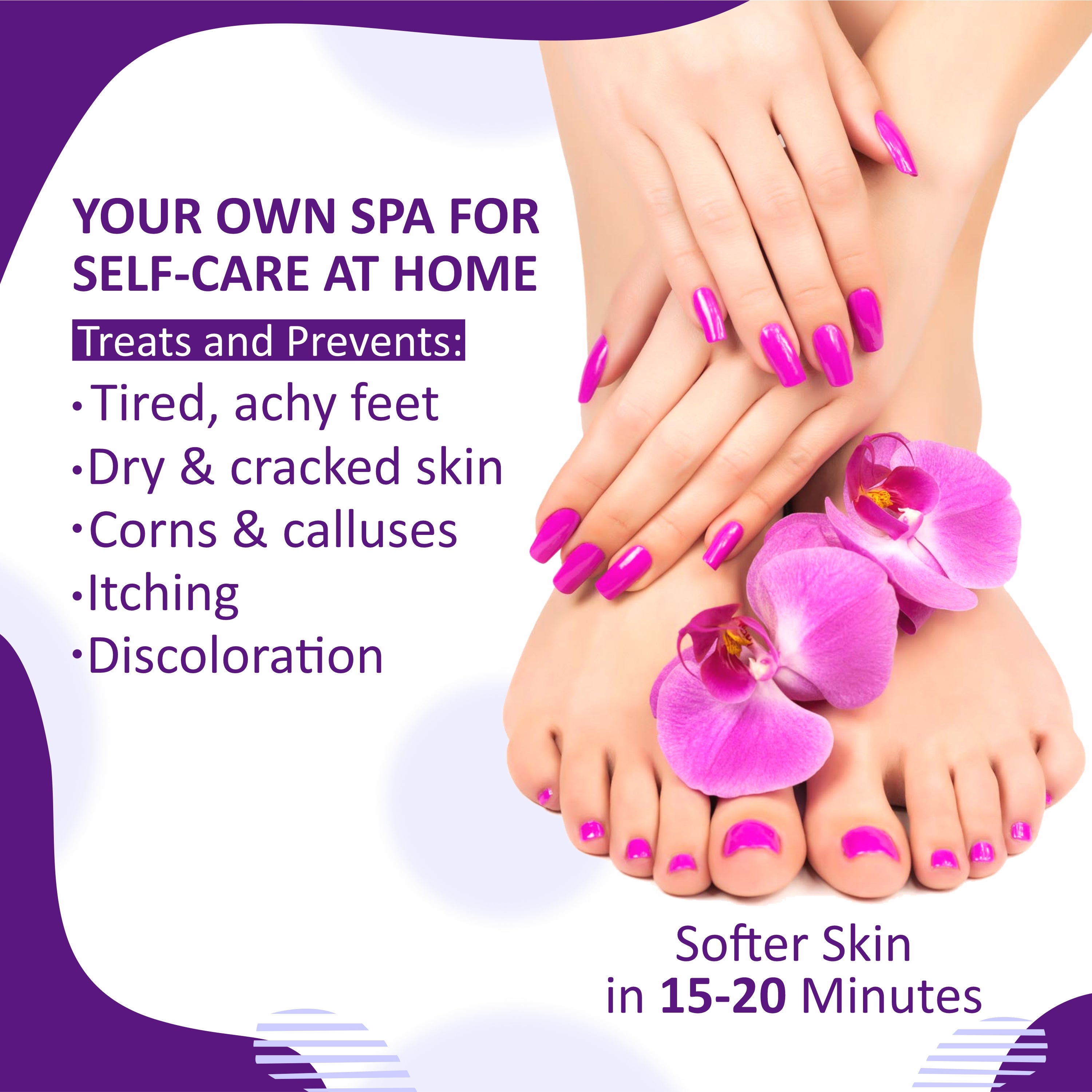 Taprin Lavender Manicure Pedicure Soak & Salt – Relaxing Spa Care for Hands & Feet (600+900)g