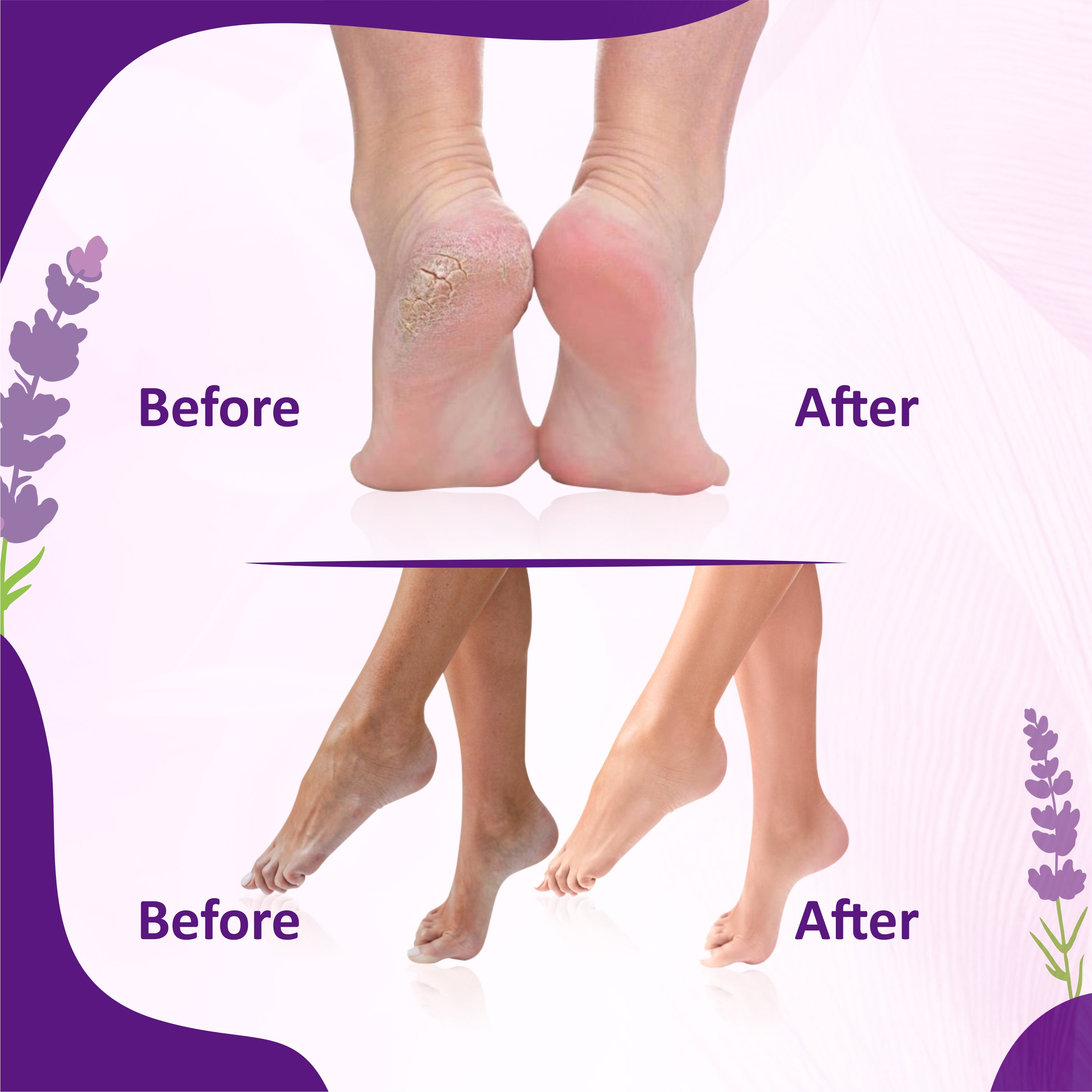 Taprin Lavender Manicure Pedicure Soak & Salt – Relaxing Spa Care for Hands & Feet (600+900)g