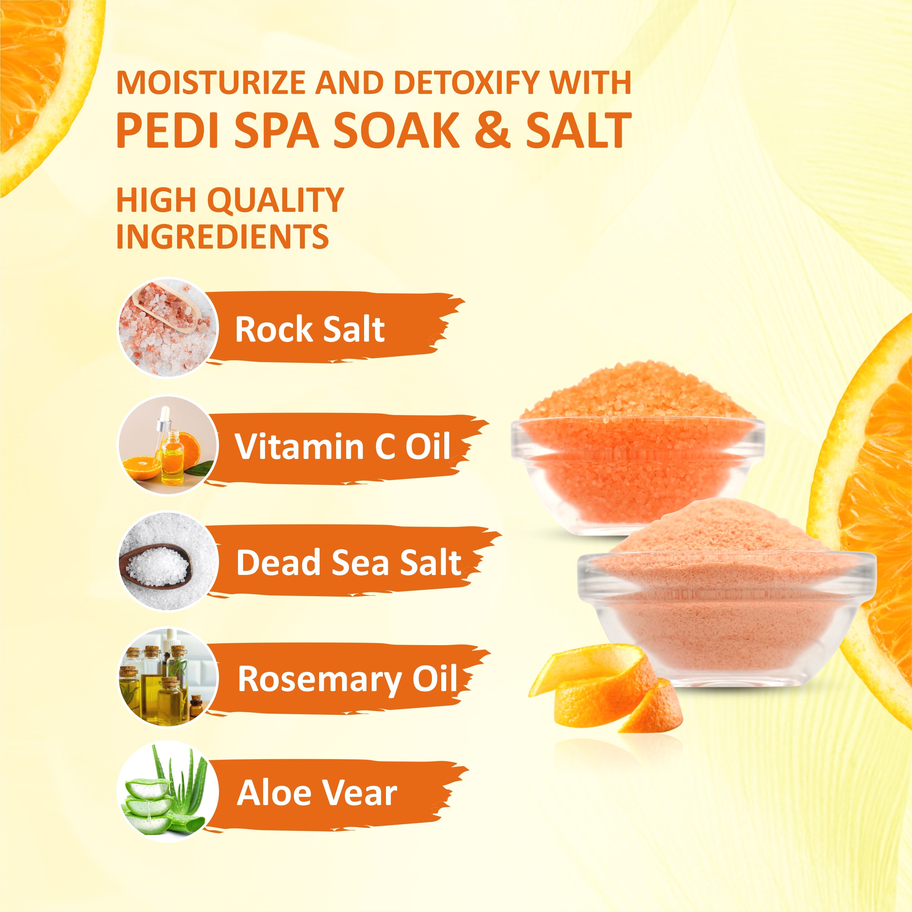 Taprin Vitamin C Manicure Pedicure Soak & Salt for Soft for Radiant Hands & Feet (600+900) g