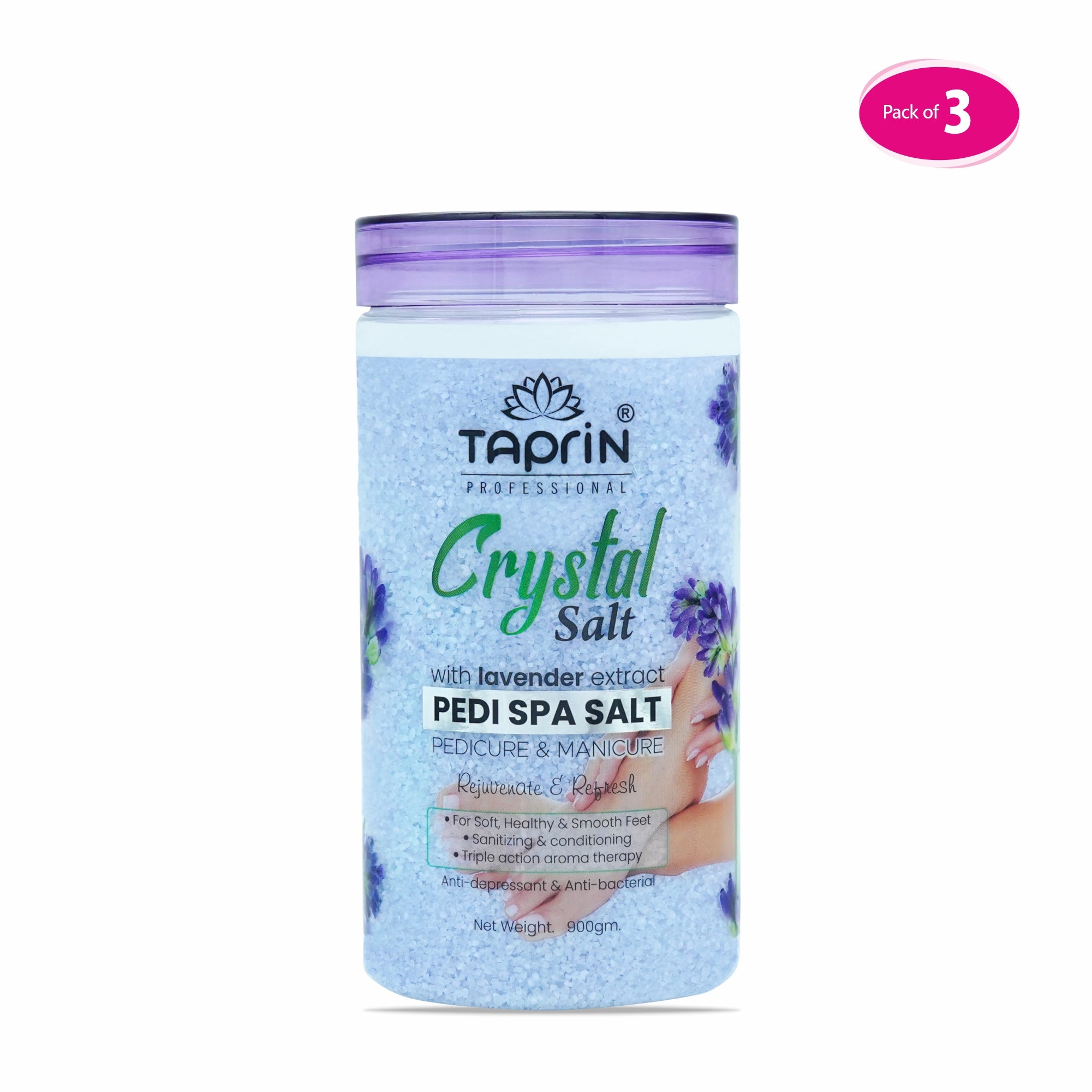 Crystal Meni Spa Salt with Lavender extract in bulk 3 quantity